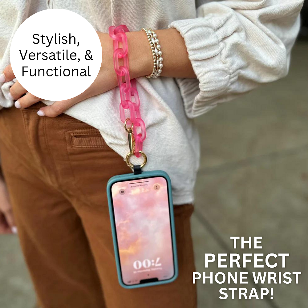 Ice Chain Crossbody Phone Strap with Zippered Pouch