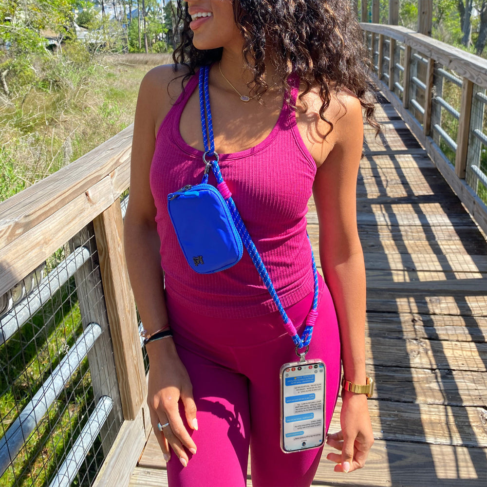 Twin Rope Crossbody Phone Strap with RFID Pouch & Wristlet