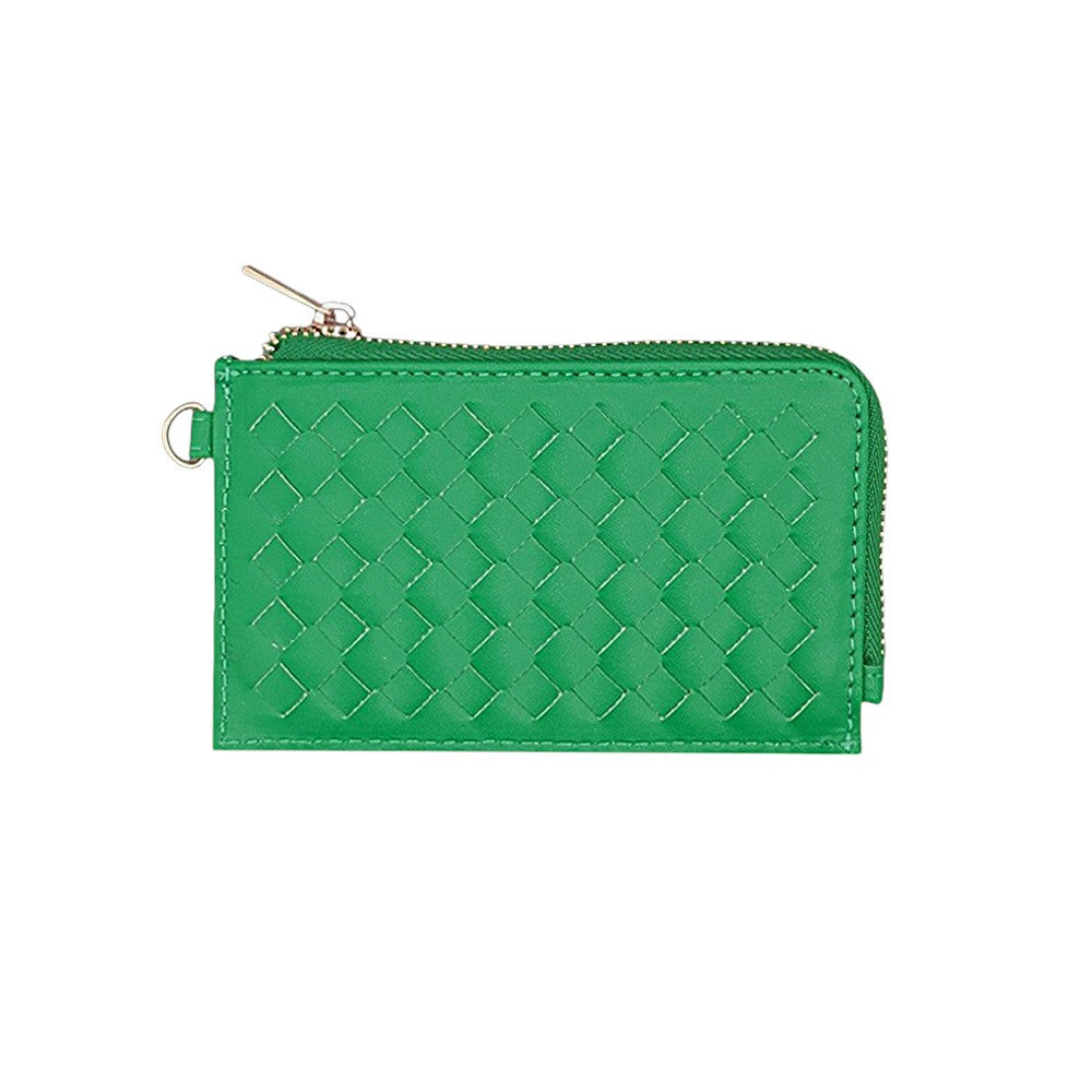 Basket-Weave Card Holder Wristlet