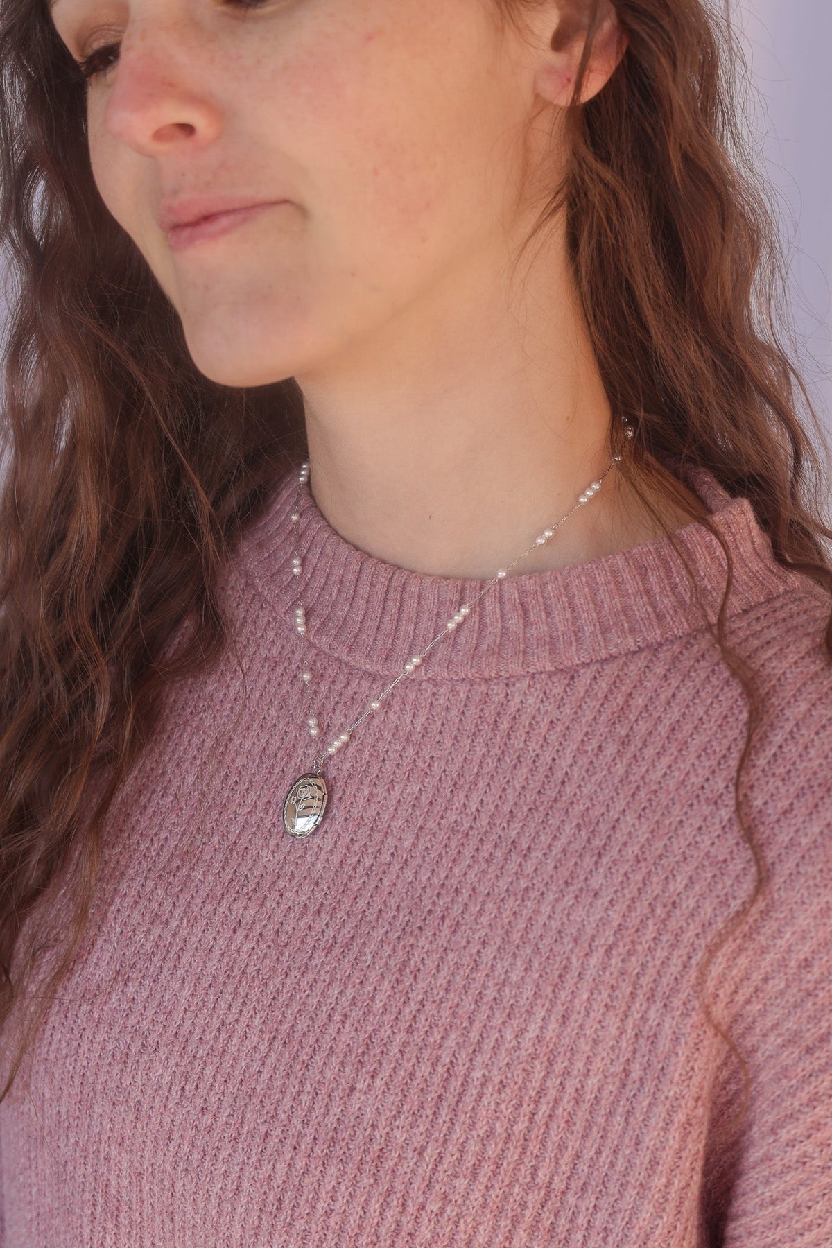 Juliet Pearl Locket Necklace