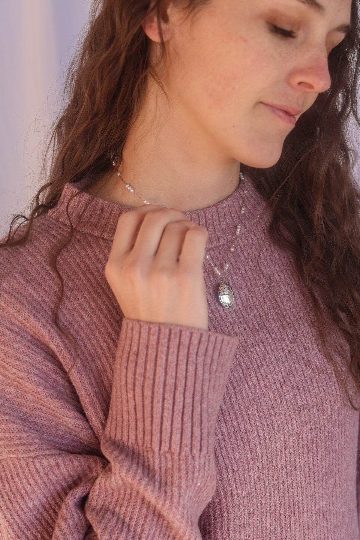 Juliet Pearl Locket Necklace