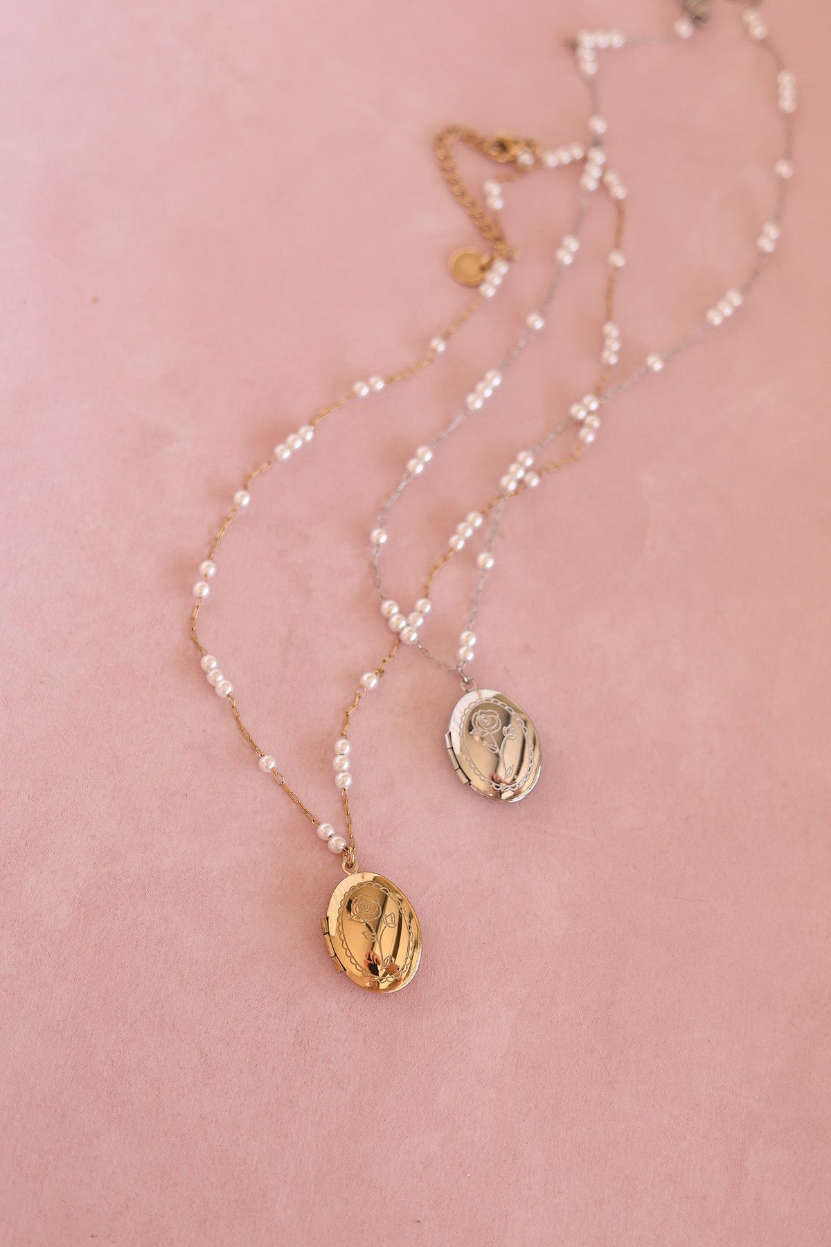 Juliet Pearl Locket Necklace