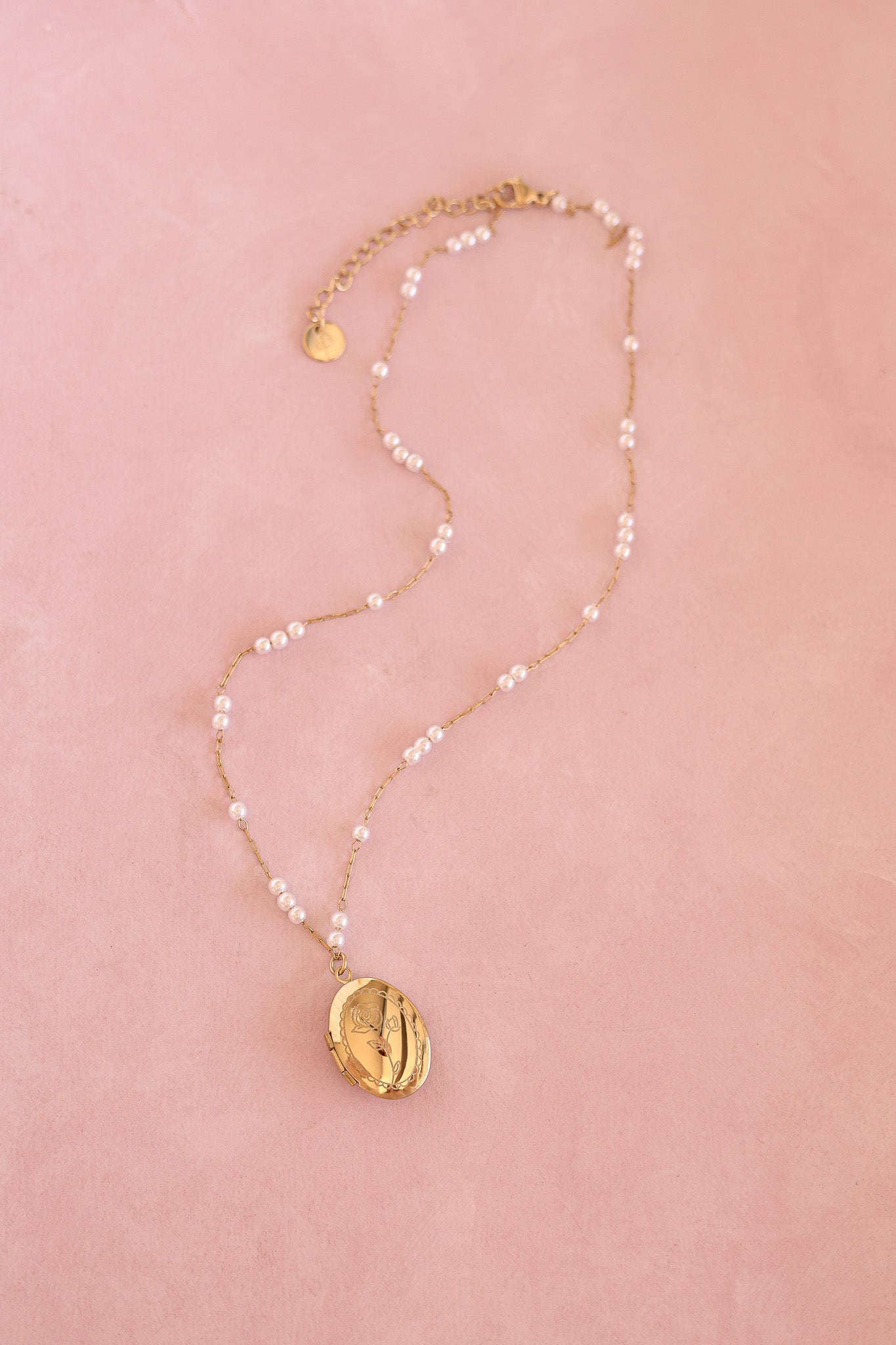 Juliet Pearl Locket Necklace