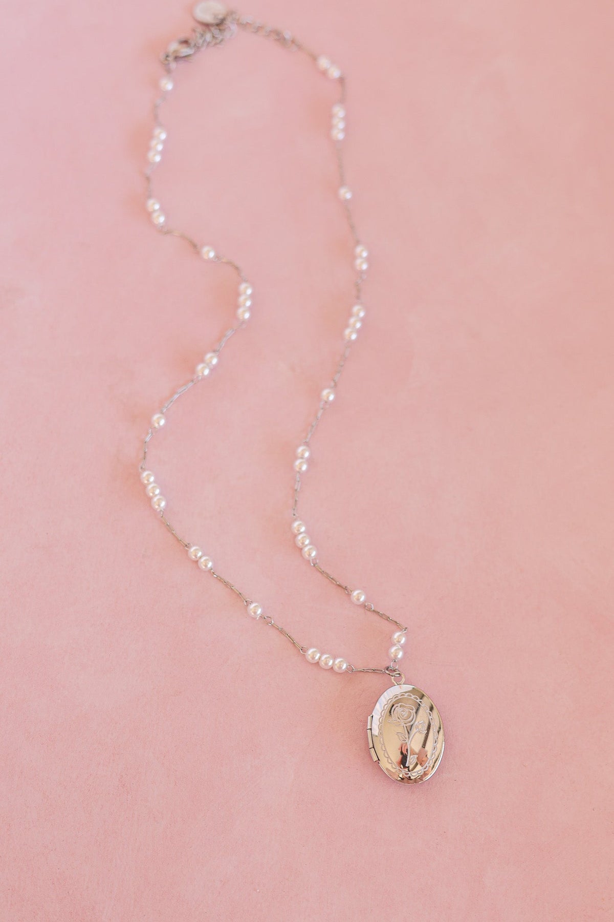 Juliet Pearl Locket Necklace