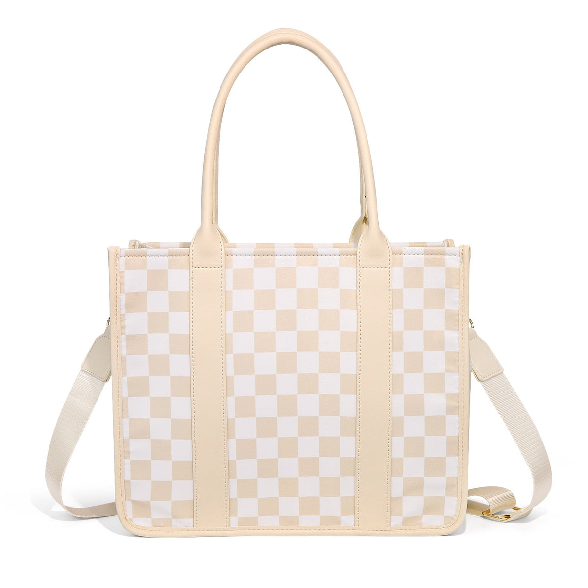Dallas Checkered Nylon Tote Bag