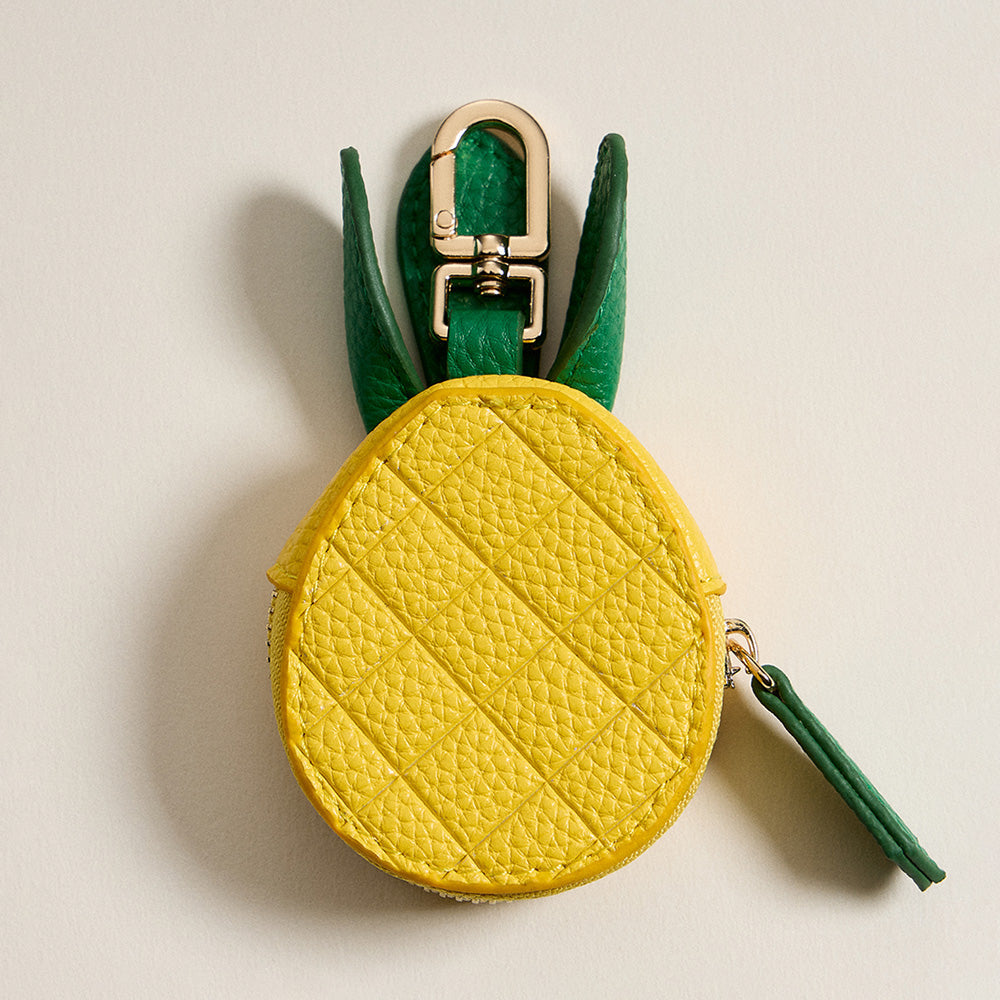 Pineapple Leather Coin Purse Bag Charm