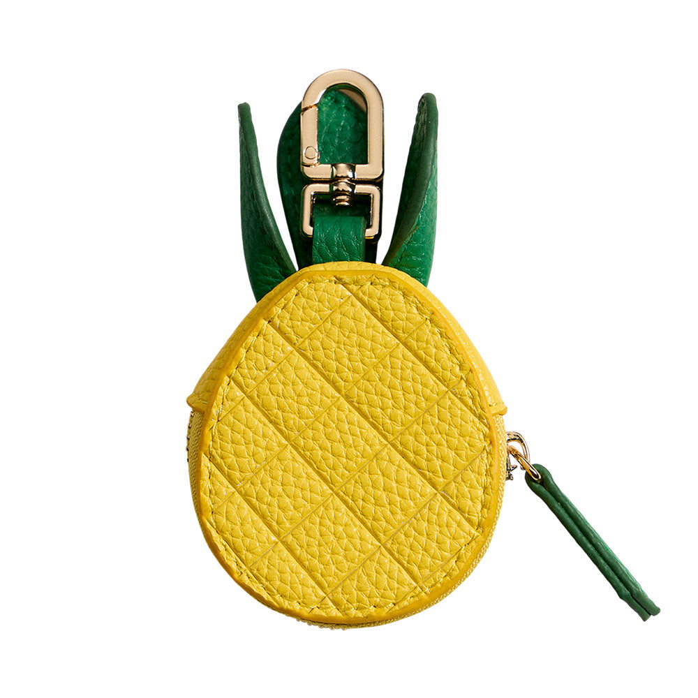 Pineapple Leather Coin Purse Bag Charm