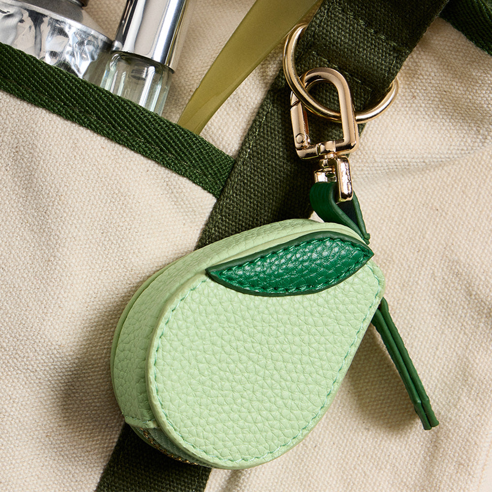 Avocado Leather Coin Purse Bag Charm