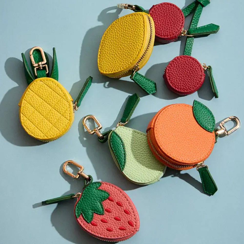 Avocado Leather Coin Purse Bag Charm
