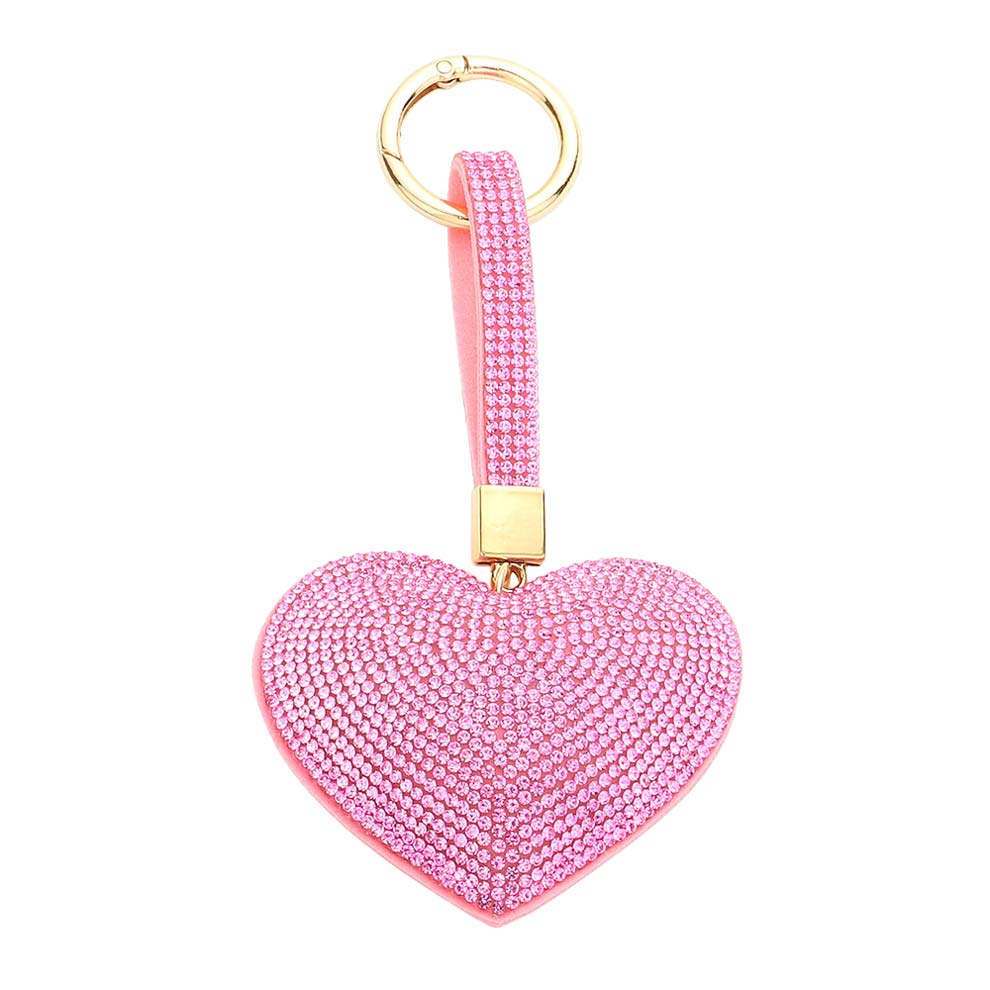 Crystal Heart Bag Charm & Keychain