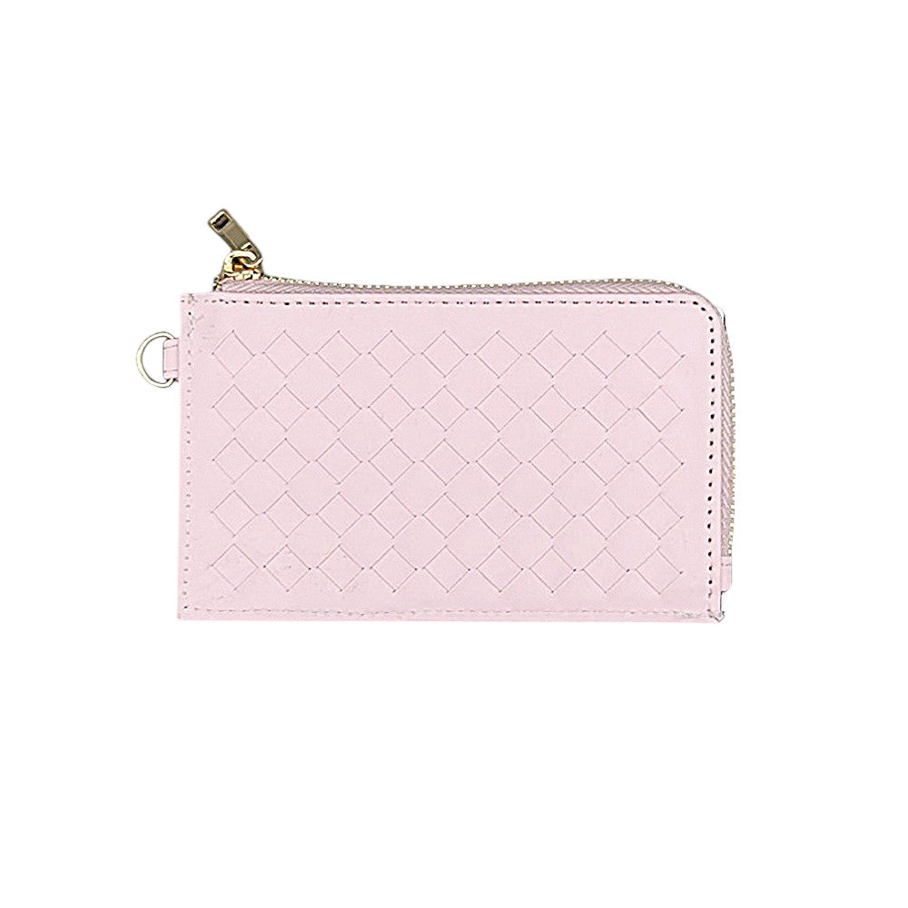 Basket-Weave Card Holder Wristlet