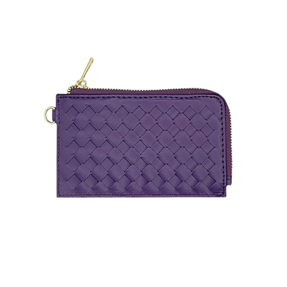 Basket-Weave Card Holder Wristlet