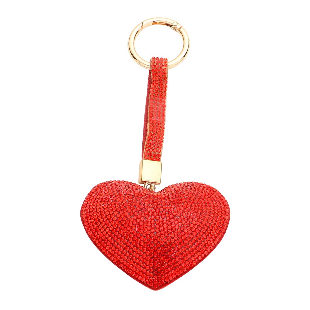 Crystal Heart Bag Charm & Keychain