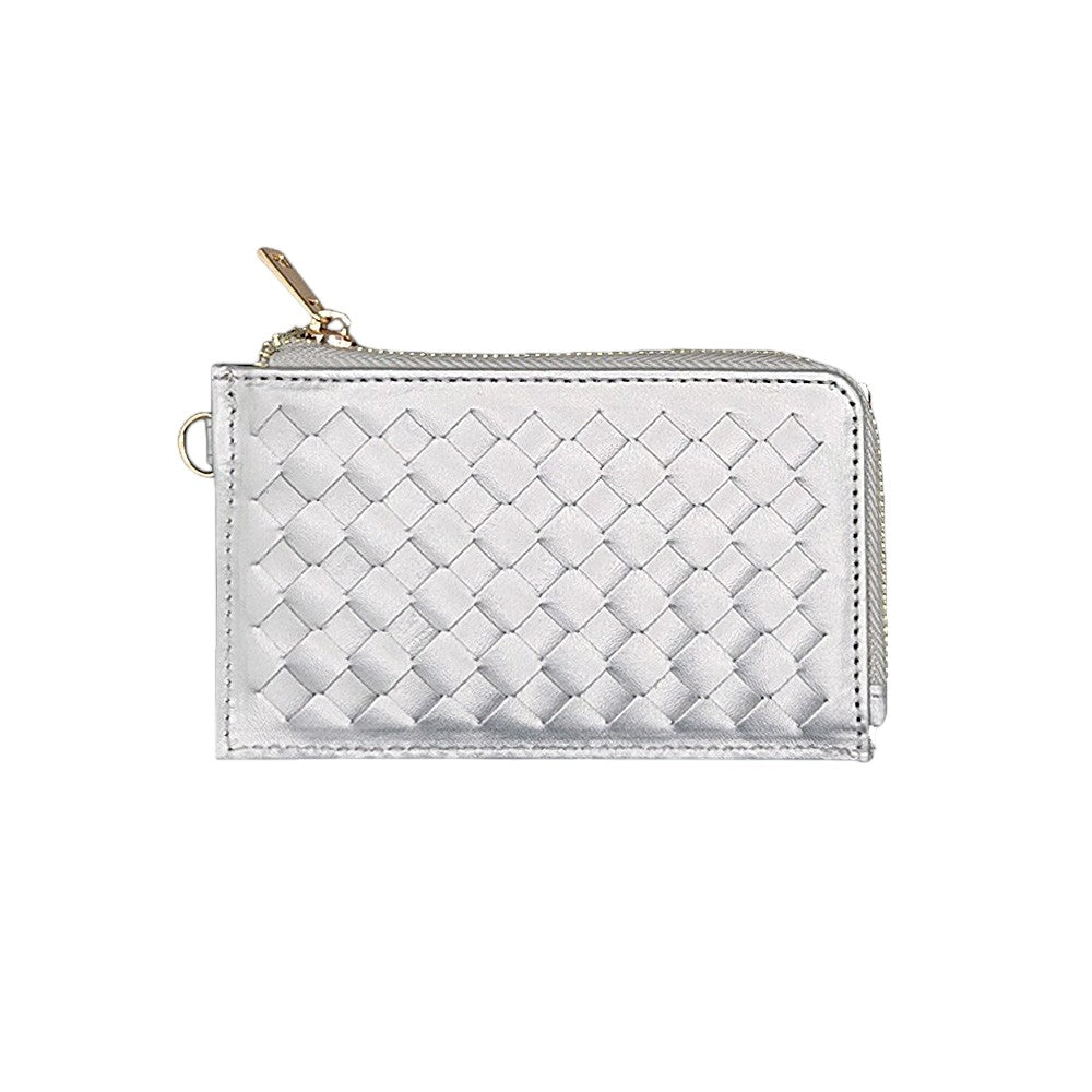 Basket-Weave Card Holder Wristlet