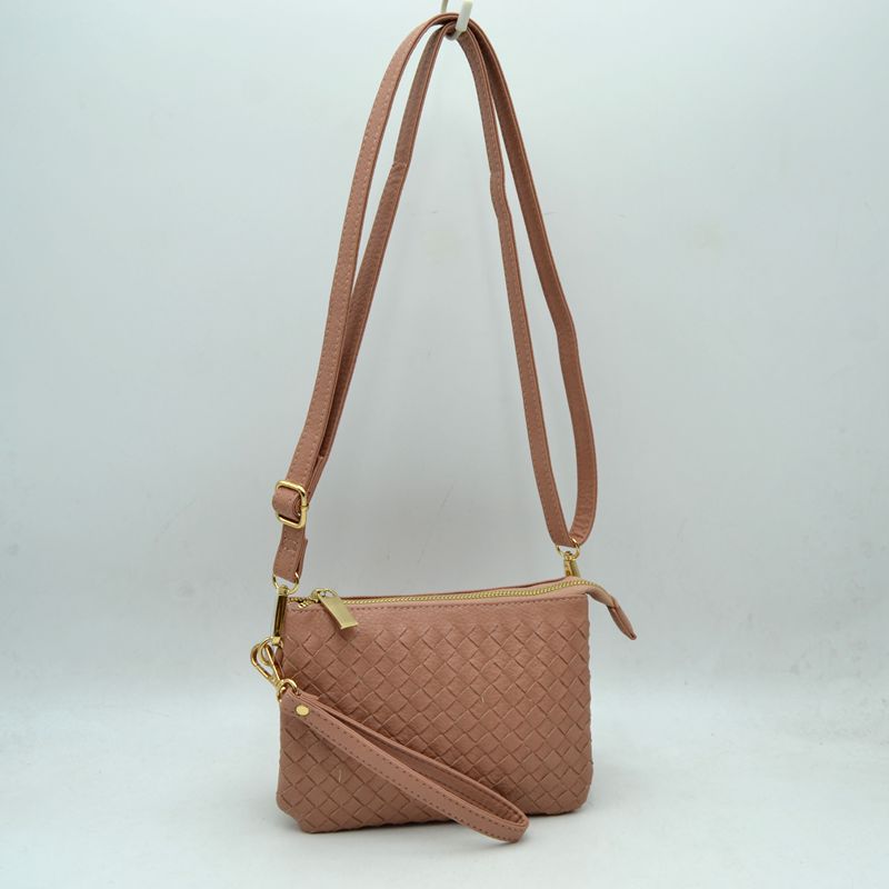 Woven Convertible Crossbody & Wristlet Clutch