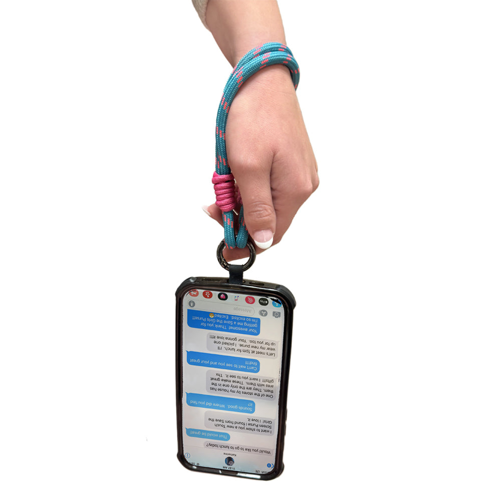 Twin Rope Crossbody Phone Strap with RFID Pouch & Wristlet