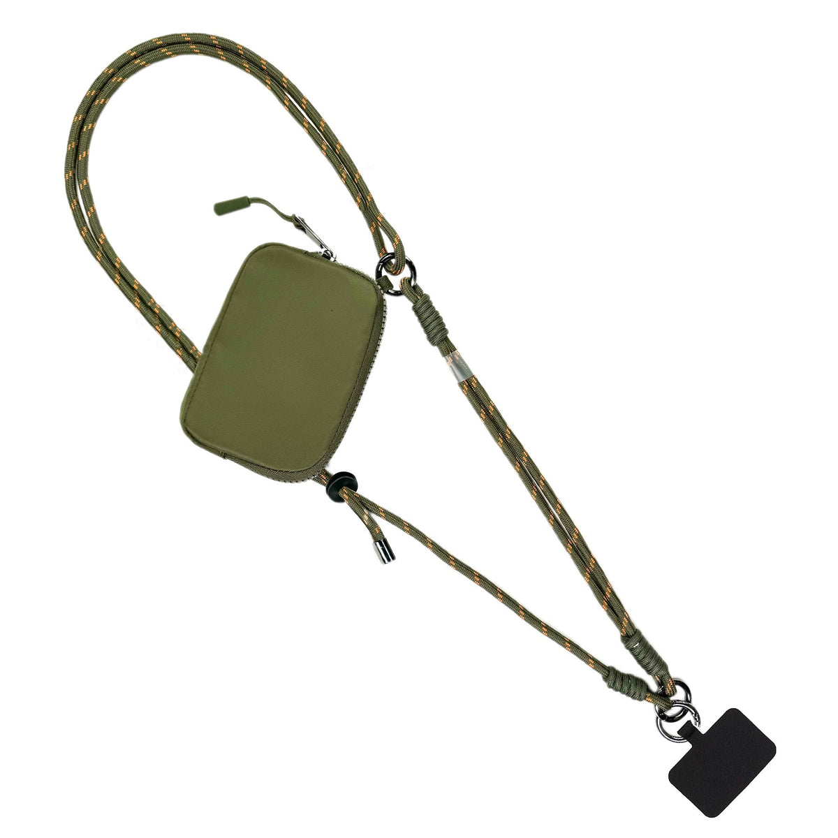 Twin Rope Crossbody Phone Strap with RFID Pouch & Wristlet
