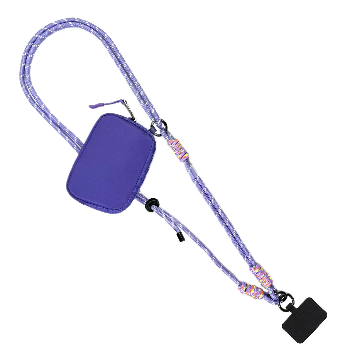Twin Rope Crossbody Phone Strap with RFID Pouch & Wristlet
