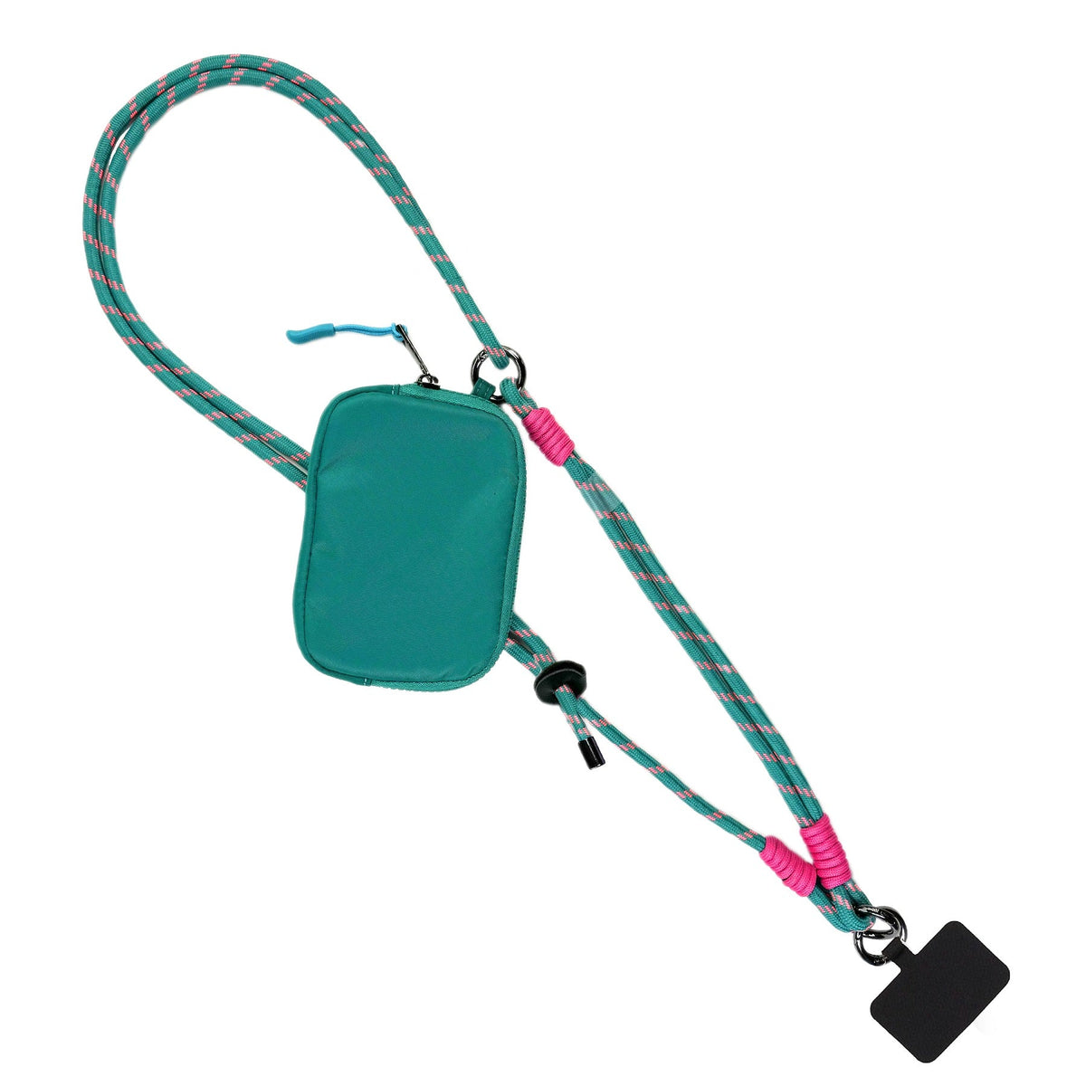Twin Rope Crossbody Phone Strap with RFID Pouch & Wristlet