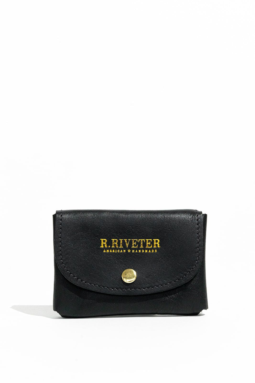 Ida Mini Black Leather Card Holder Wallet