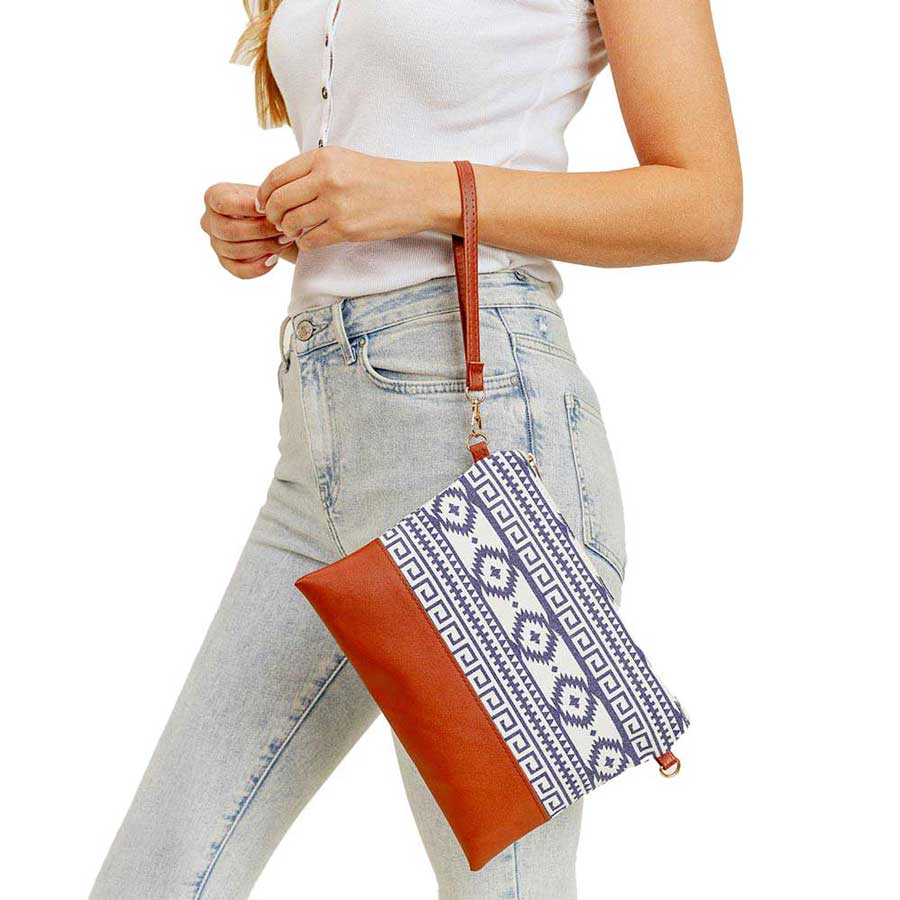 Aztec Wristlet & Crossbody Clutch