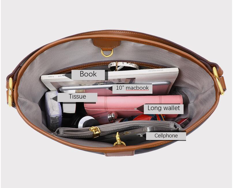 Large Leather Hobo Commuter Shoulder Bag