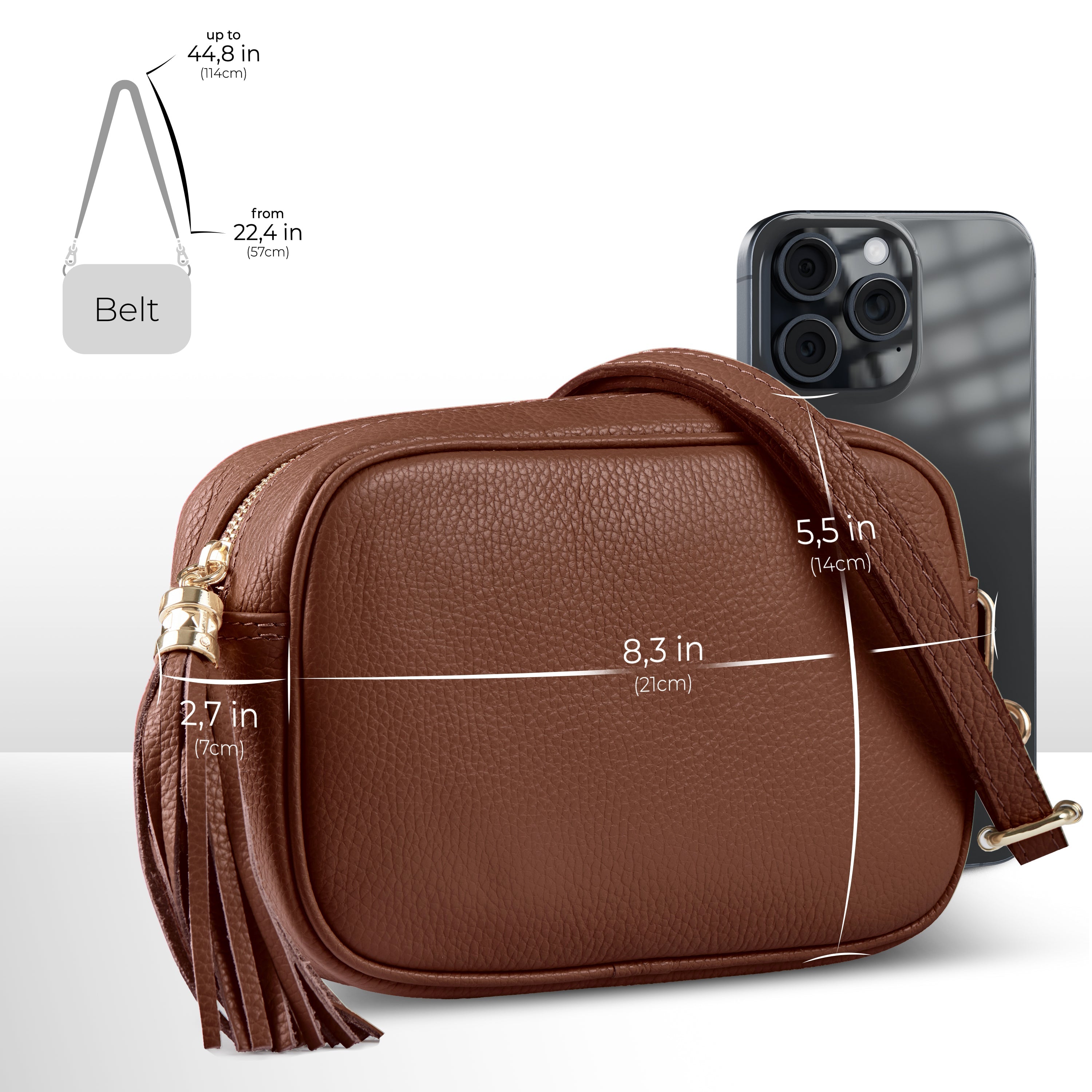 Parma Italian Leather Crossbody Bag