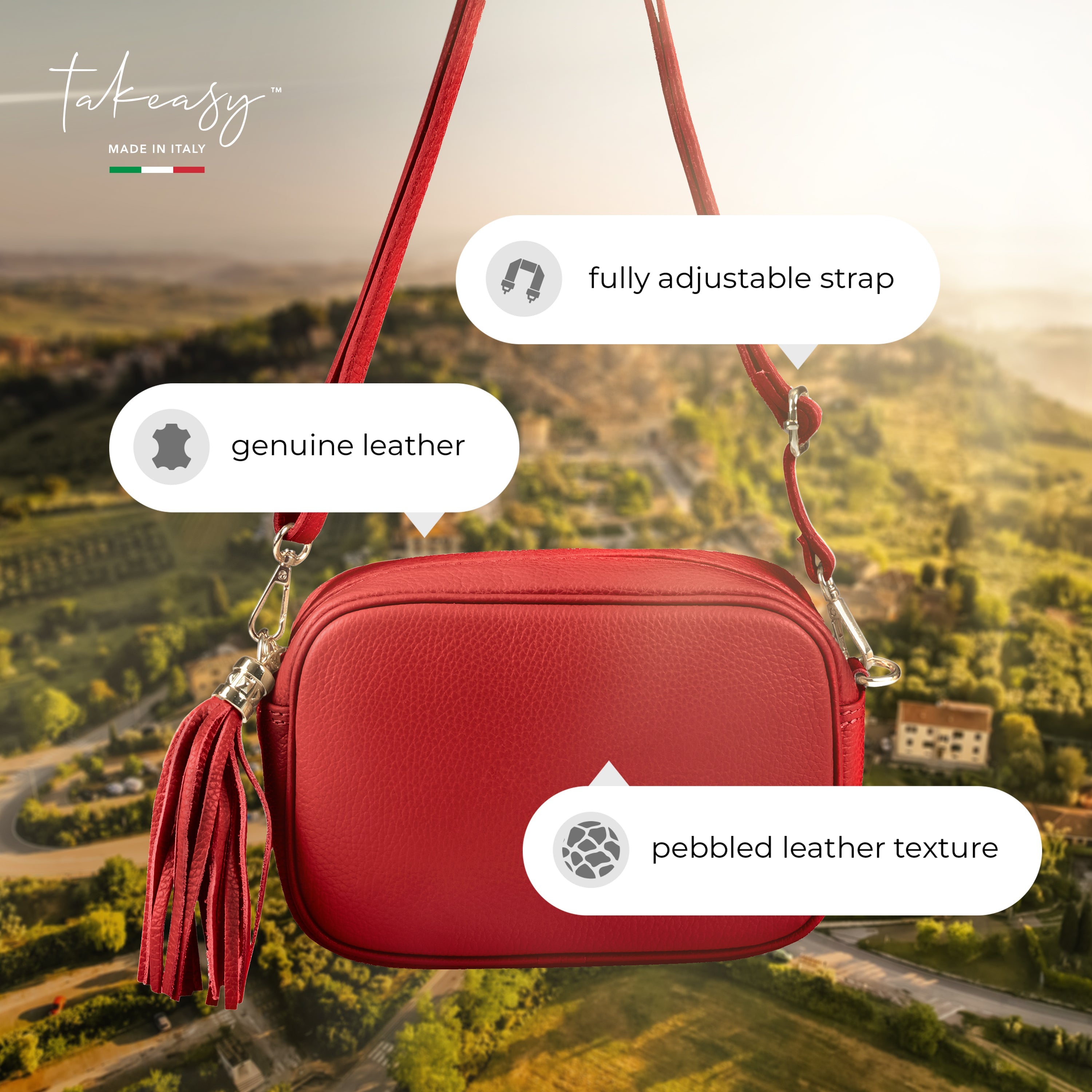 Parma Italian Leather Crossbody Bag