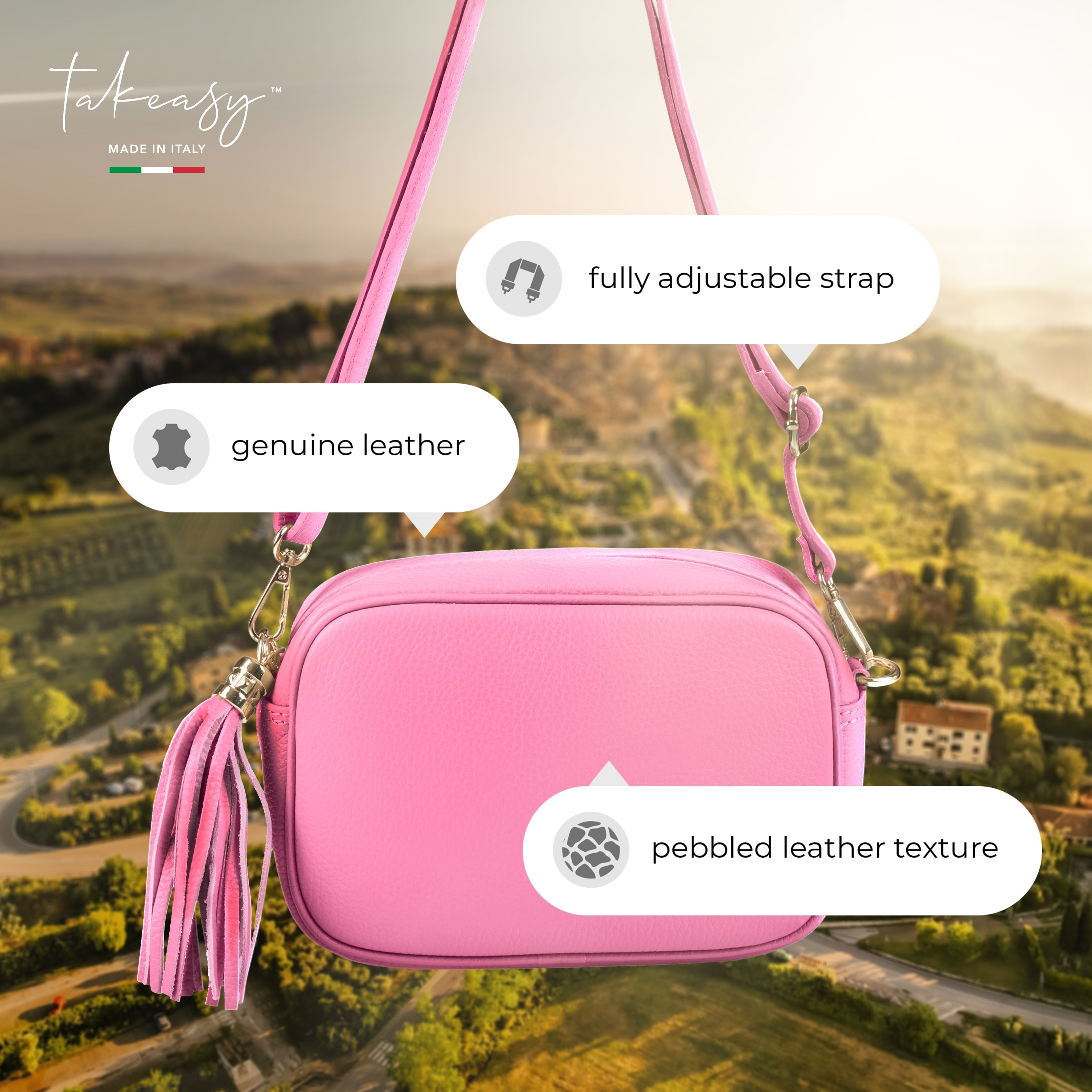 Parma Italian Leather Crossbody Bag