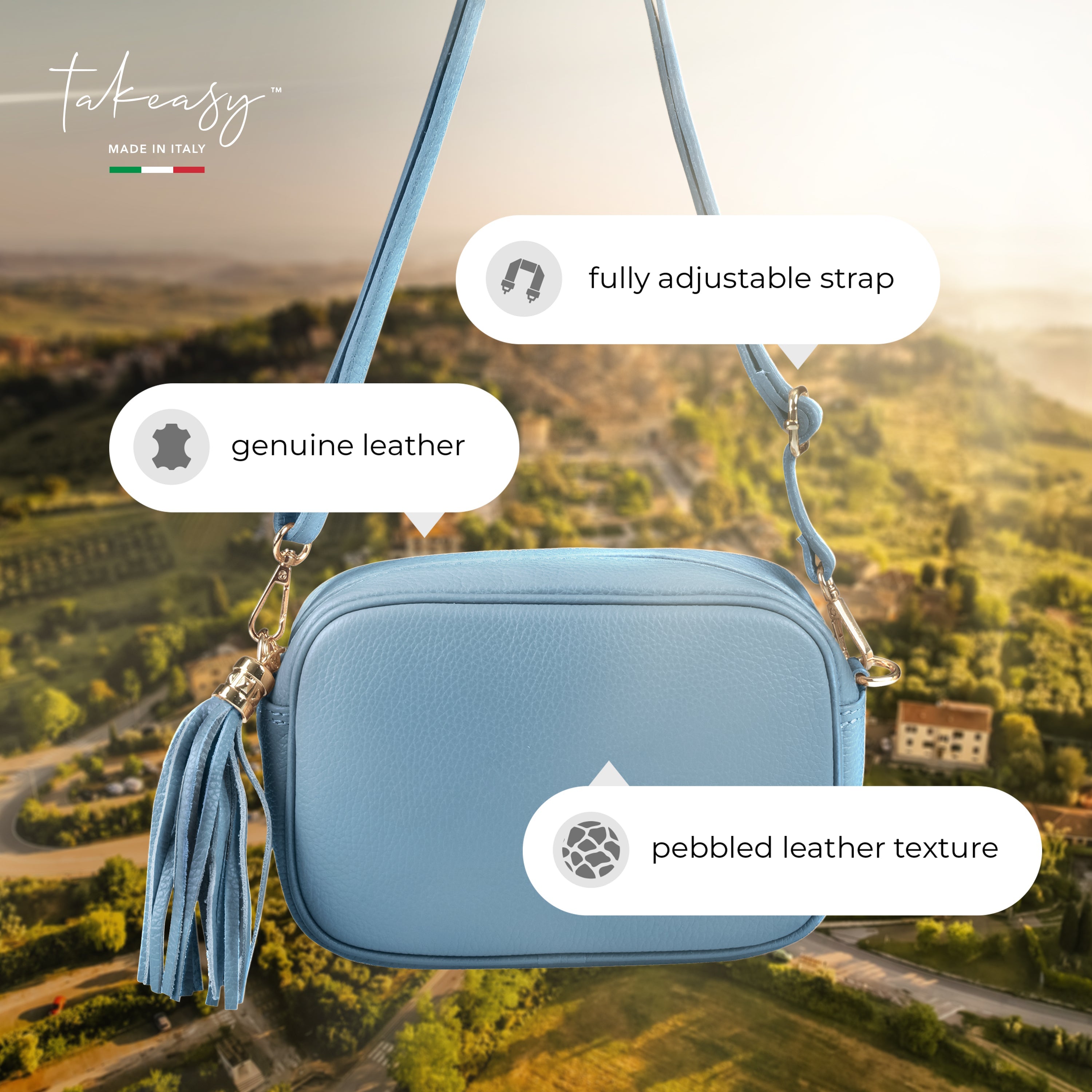 Parma Italian Leather Crossbody Bag