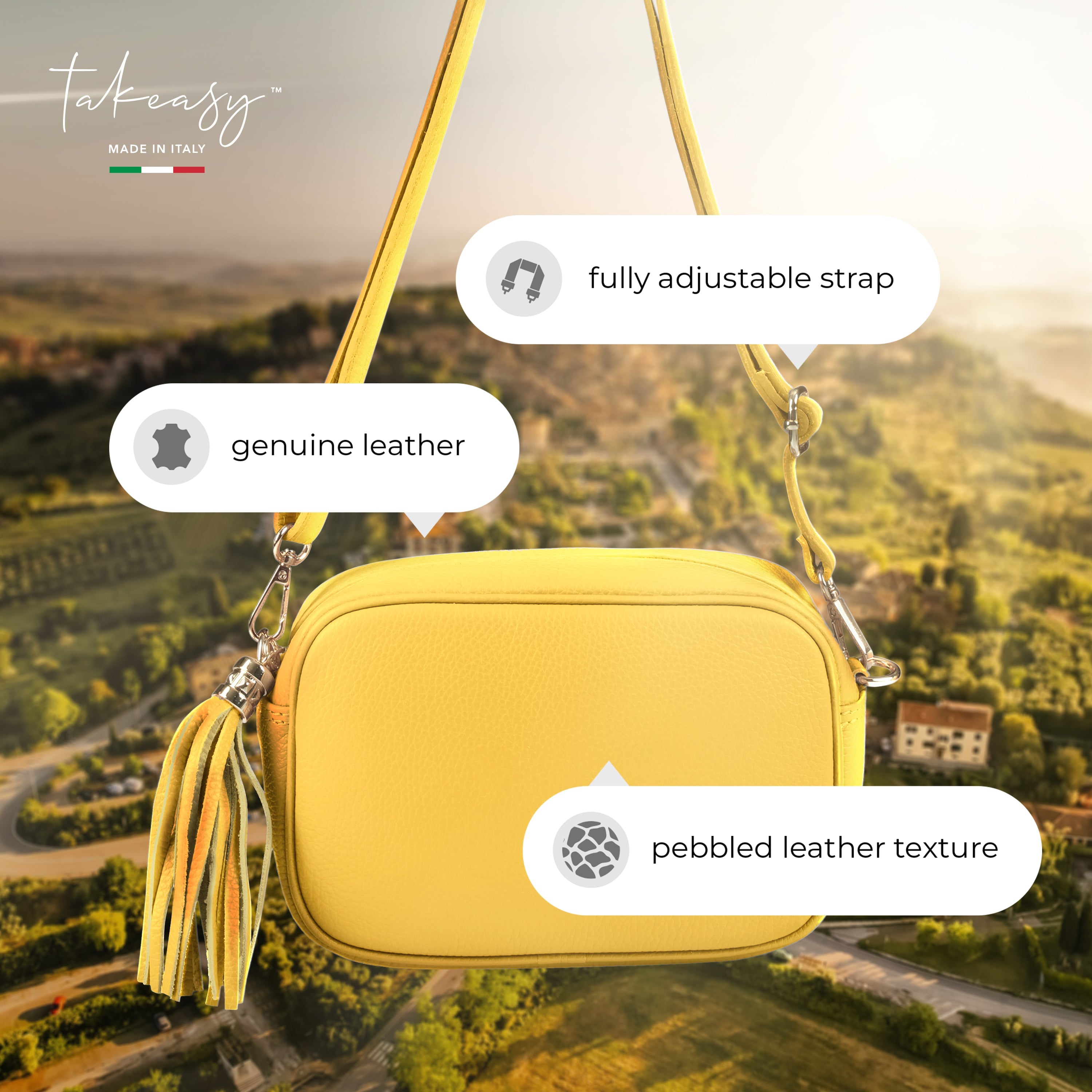 Parma Italian Leather Crossbody Bag