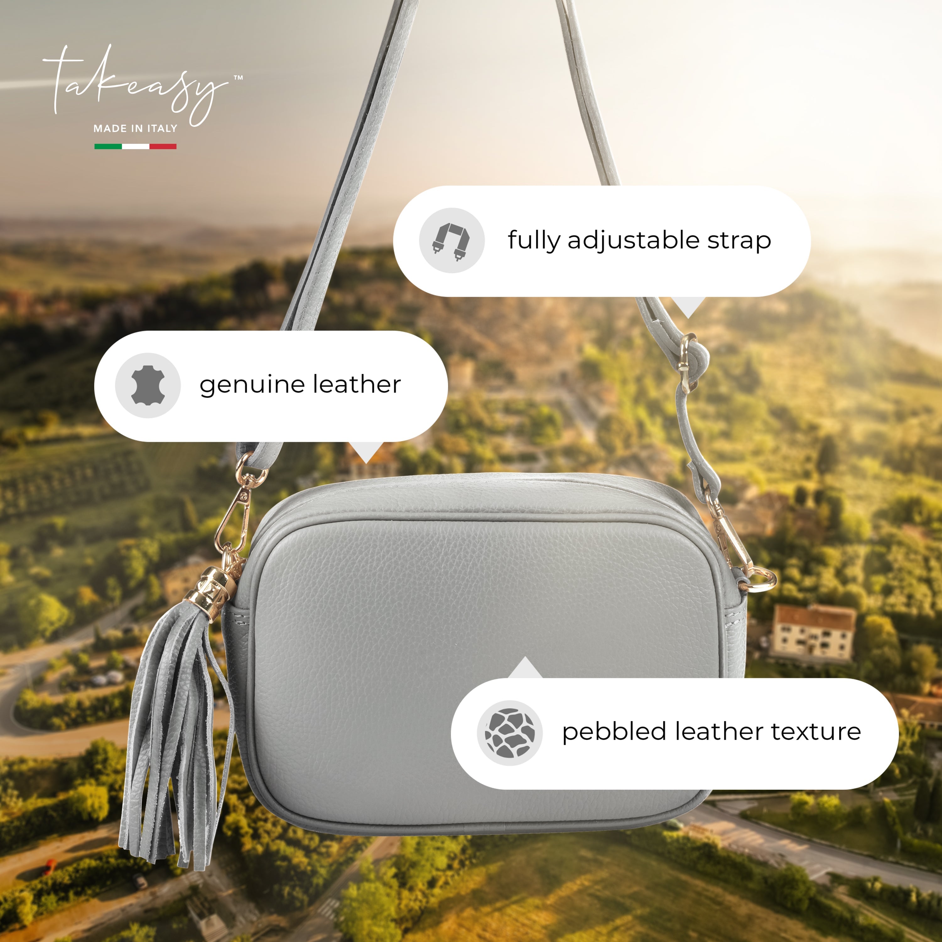 Parma Italian Leather Crossbody Bag