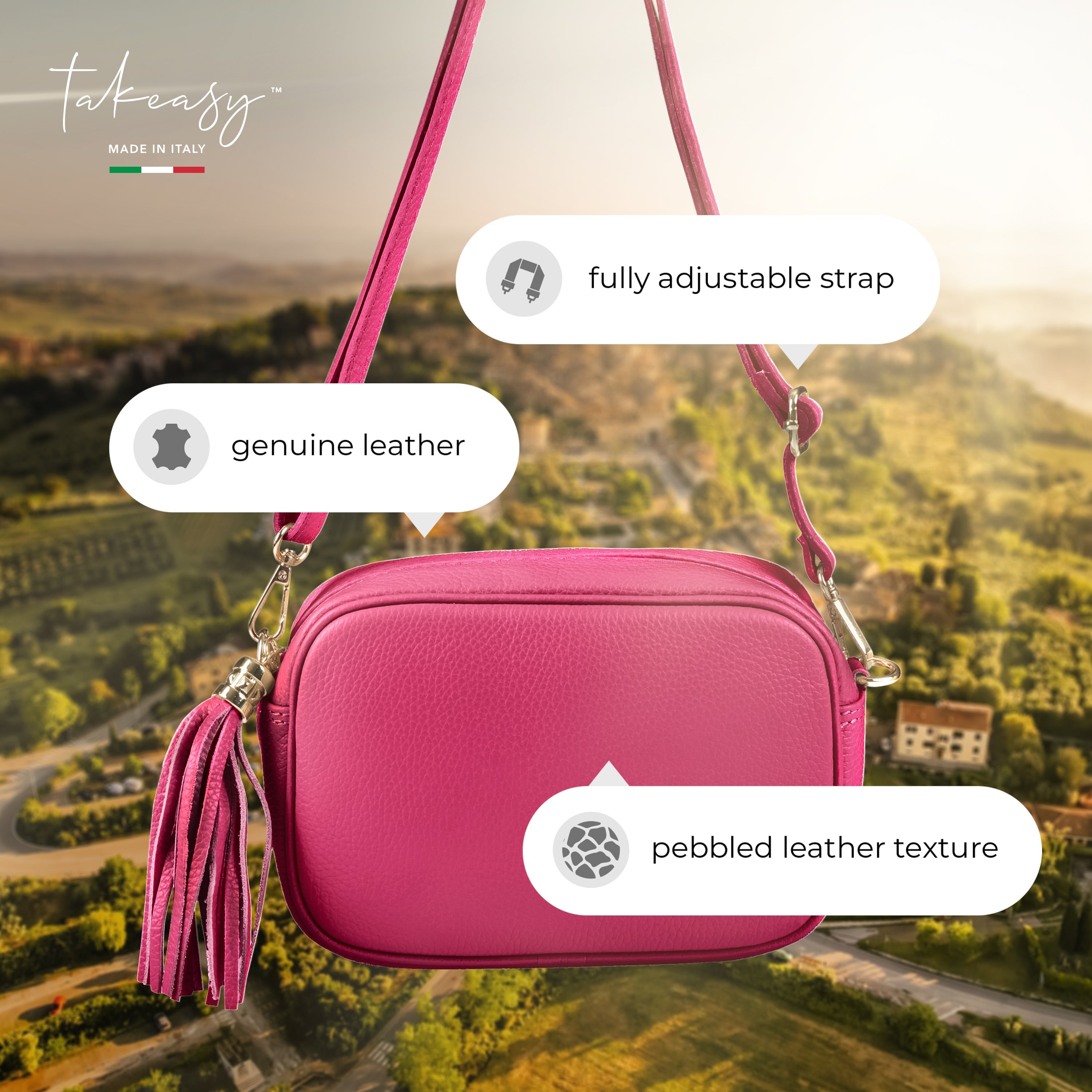 Parma Italian Leather Crossbody Bag