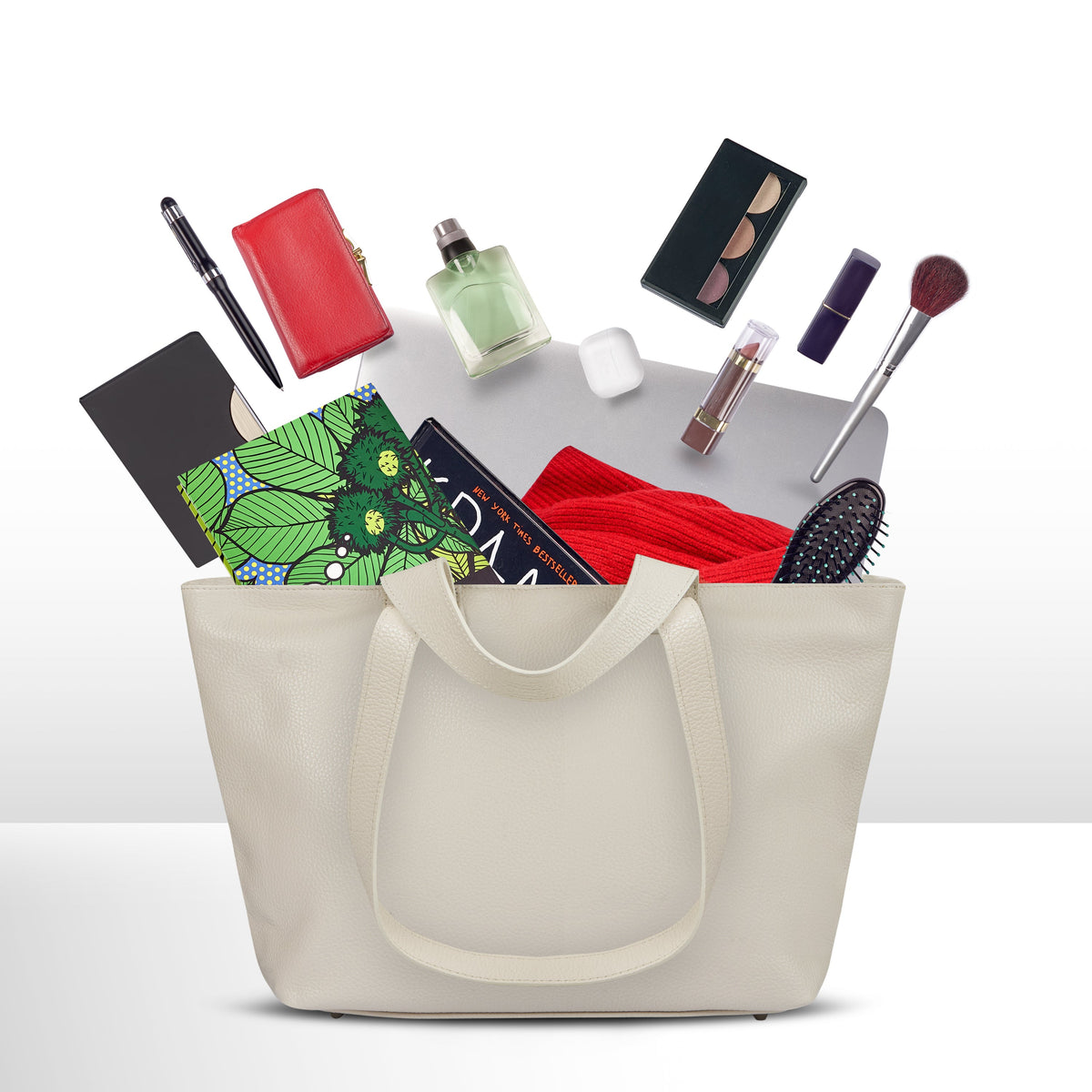 Torino Italian Leather Tote with Zip Top