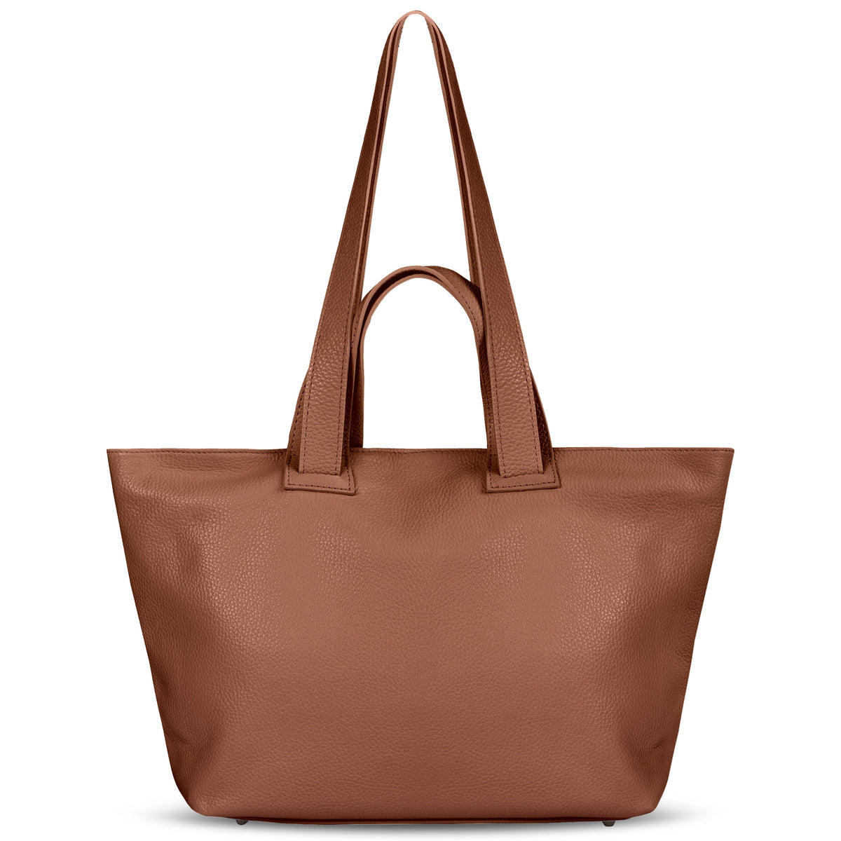 Torino Italian Leather Tote with Zip Top