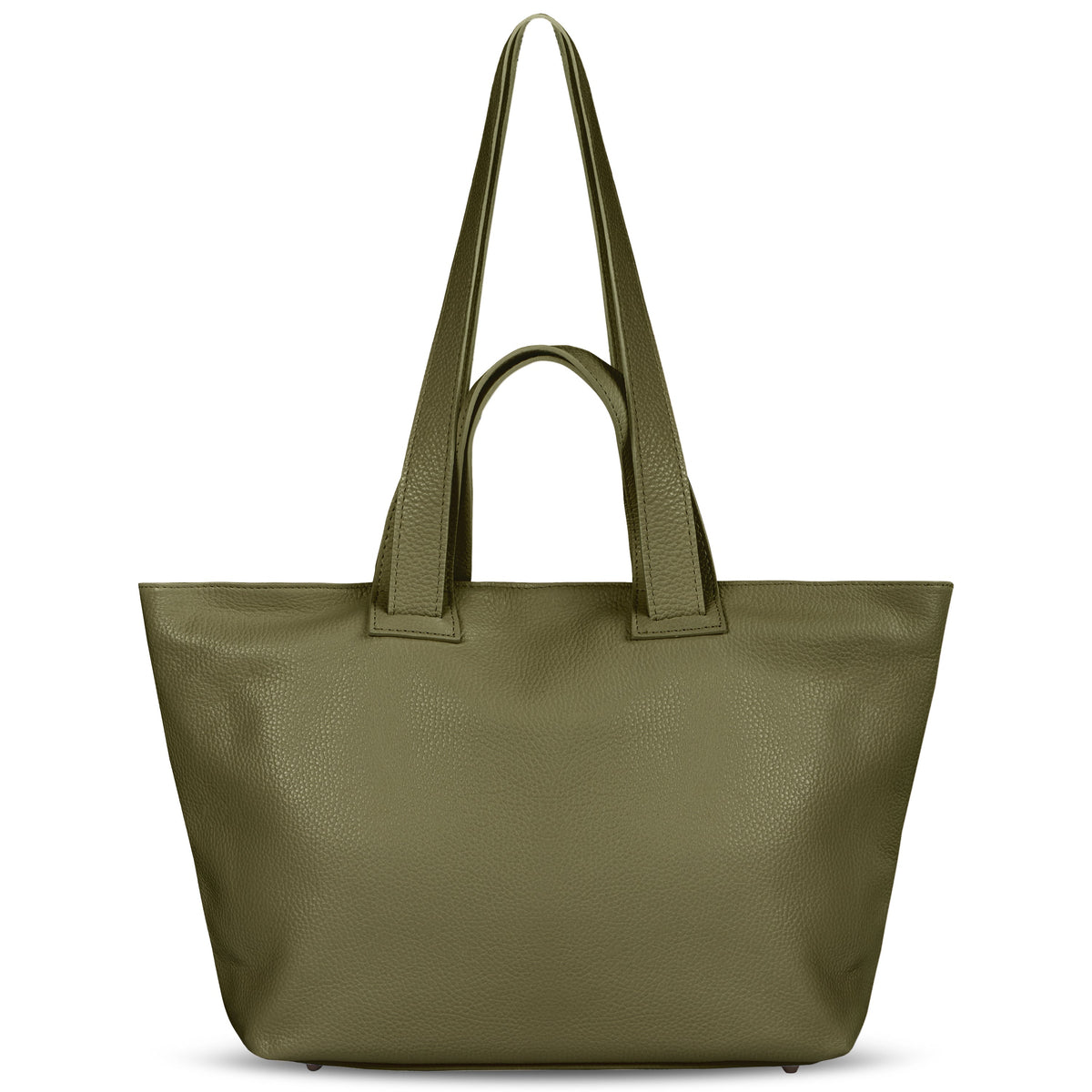 Torino Italian Leather Tote with Zip Top