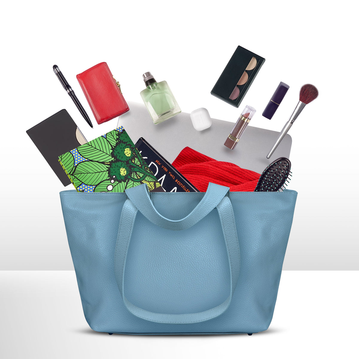 Torino Italian Leather Tote with Zip Top