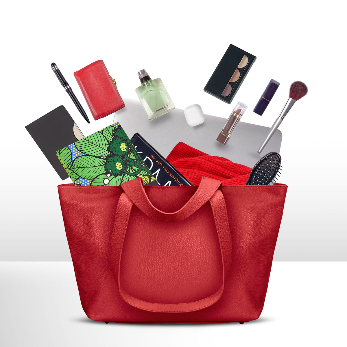 Torino Italian Leather Tote with Zip Top