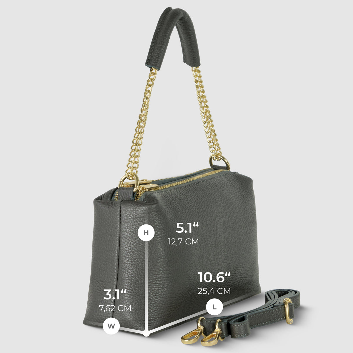 Milano Italian Leather Crossbody Bag