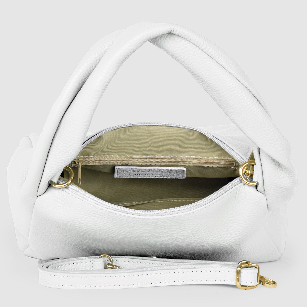 Perugia Italian Leather Bag with Twisted Handle