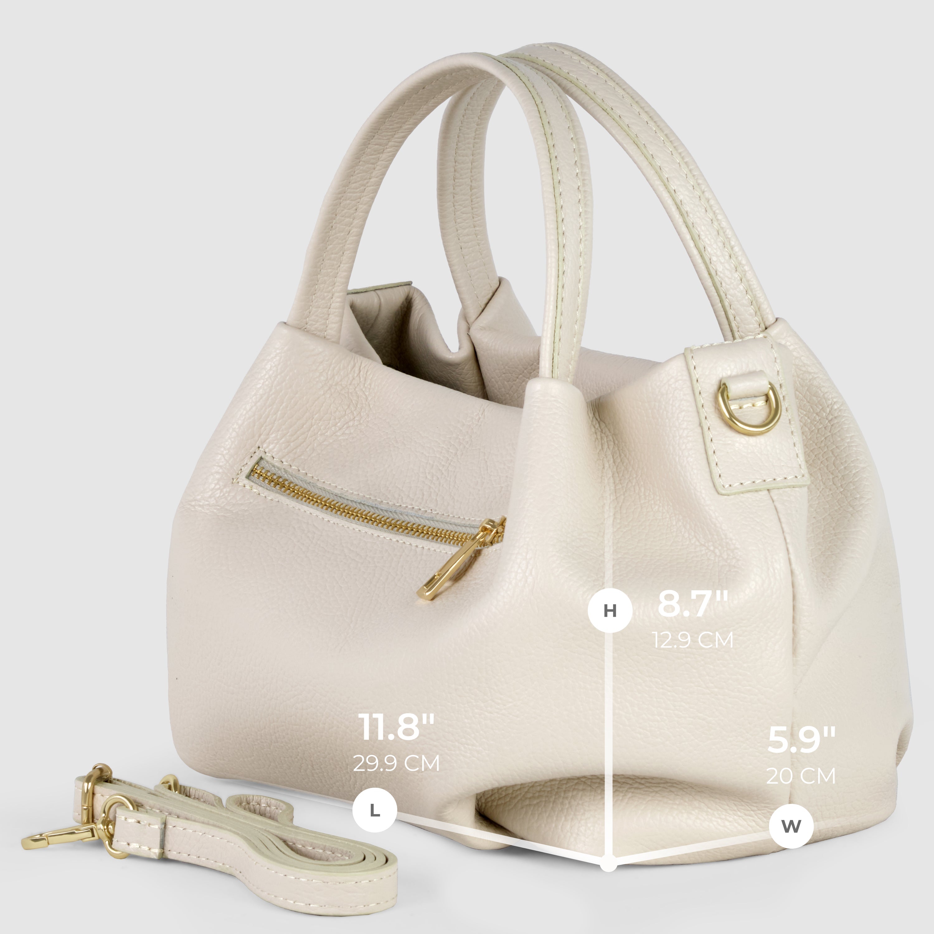 Lucca Italian Leather Top-Handle Bag
