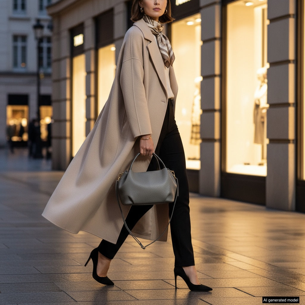 Lucca Italian Leather Top-Handle Bag