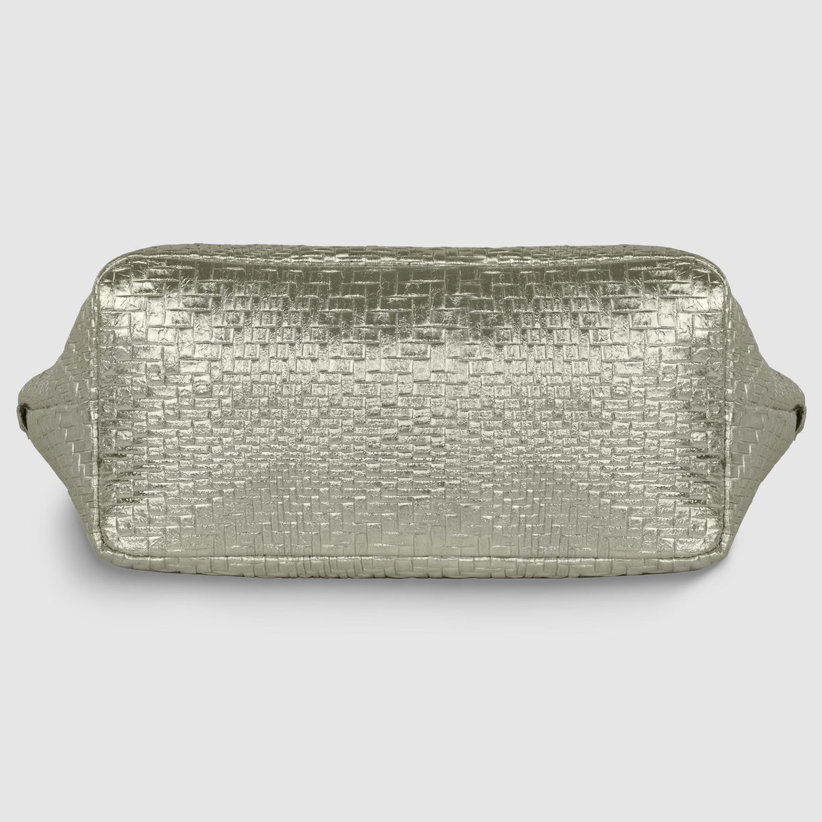 Treviso Italian Metallic Suede Top-Handle Bag