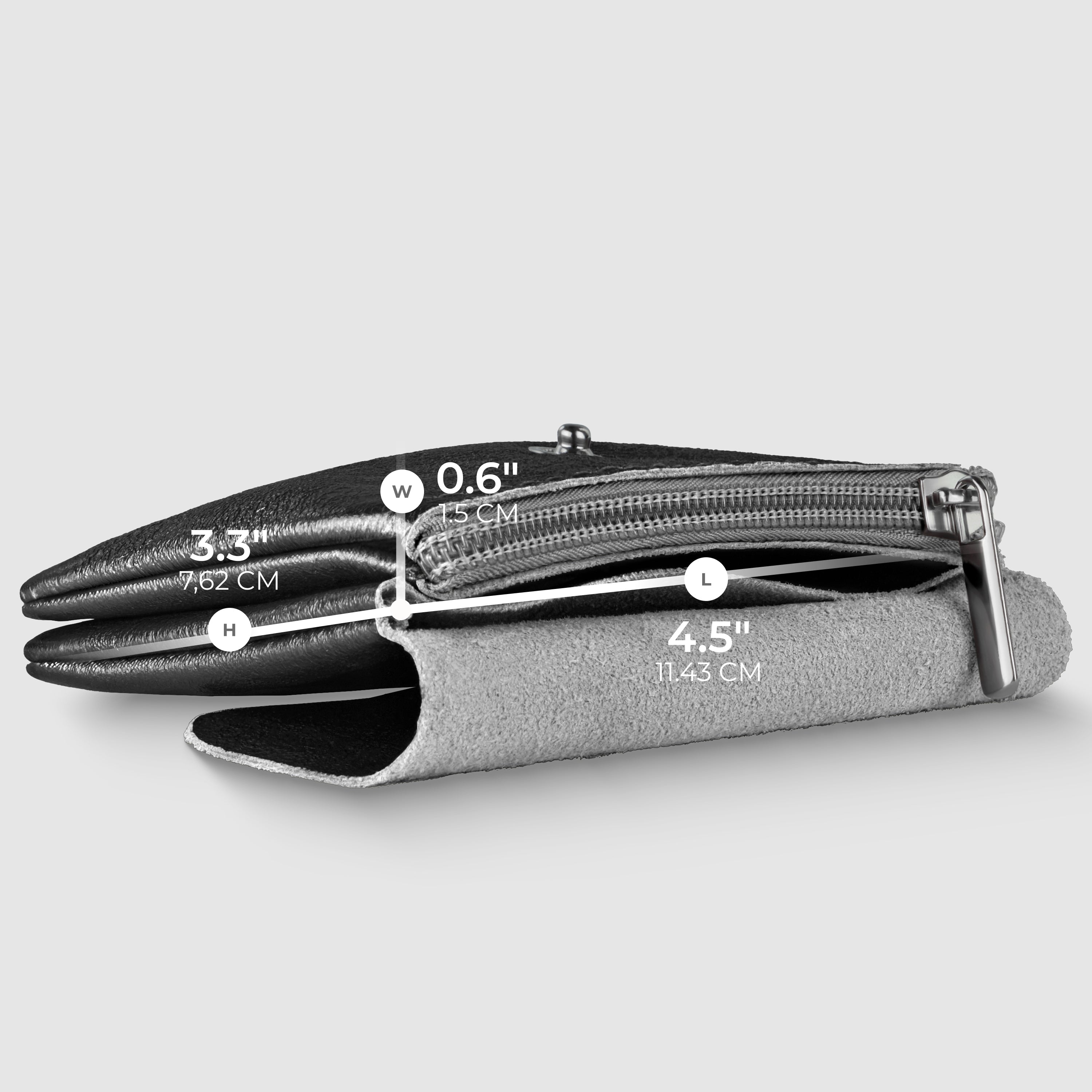 Assisi Italian Metallic Suede Wallet