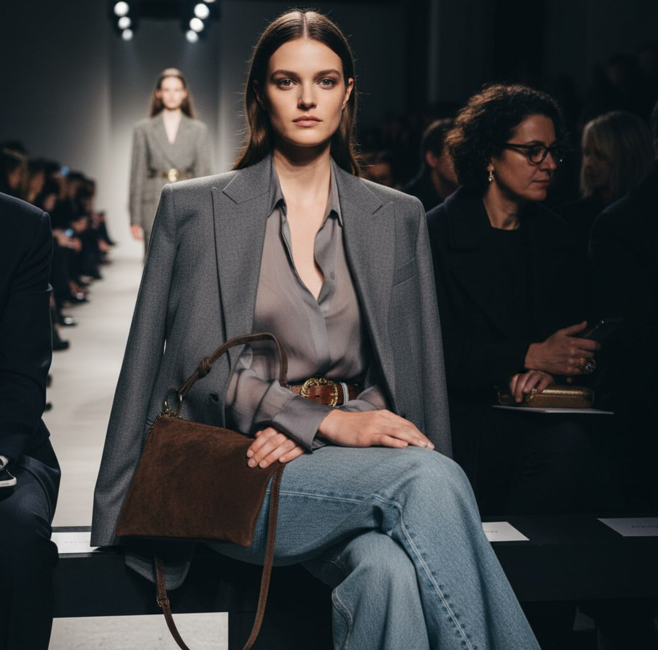 Modena Italian Suede Shoulder Bag