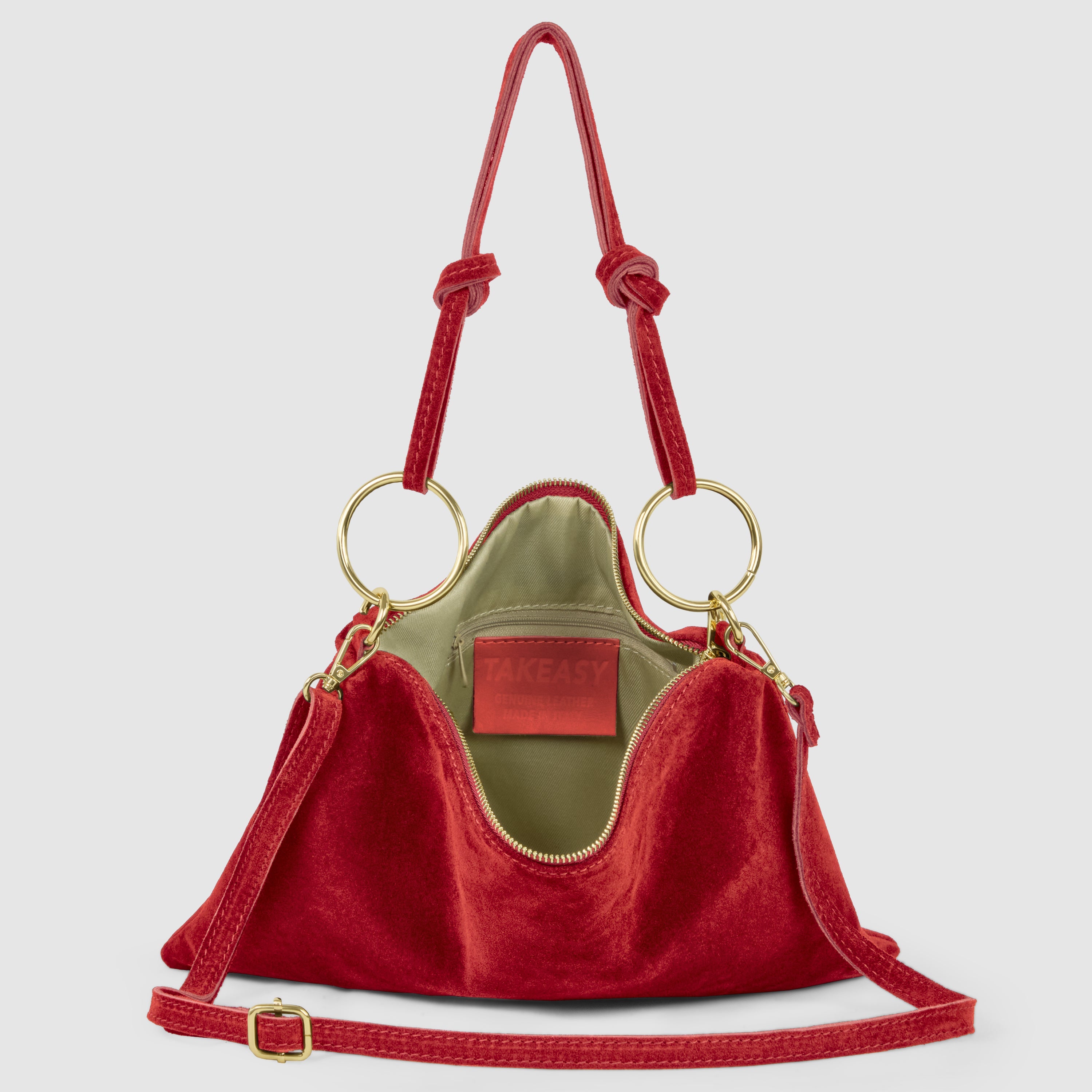 Modena Italian Suede Shoulder Bag