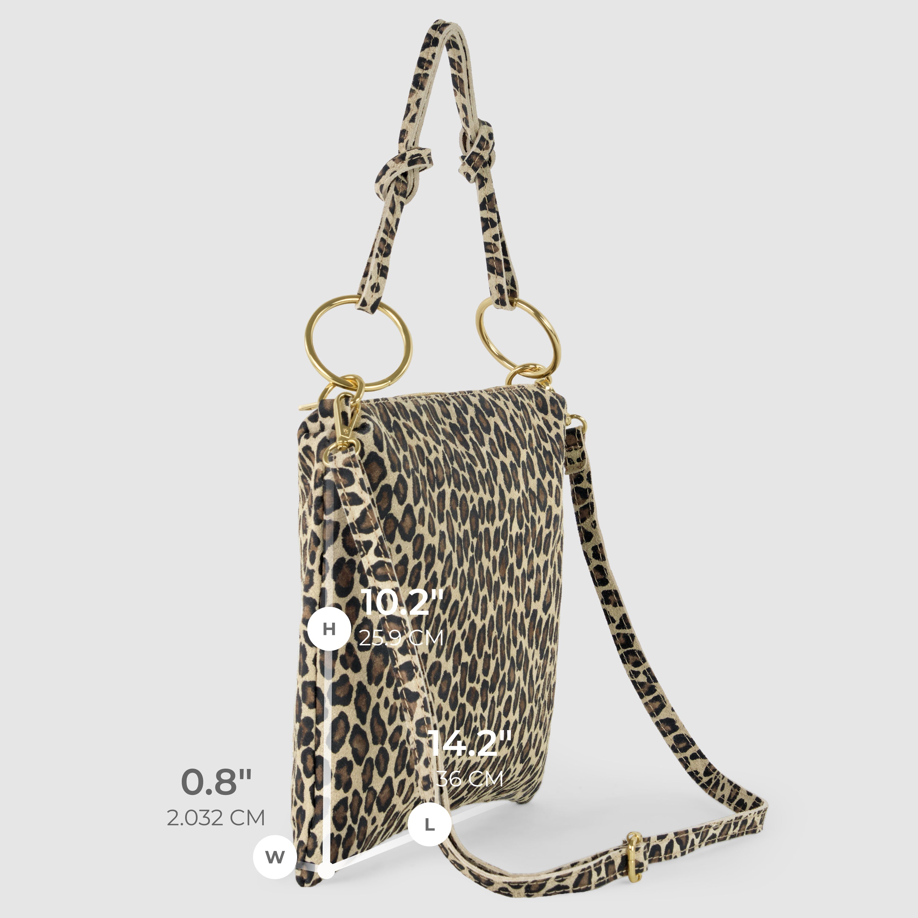 Modena Italian Suede Shoulder Bag