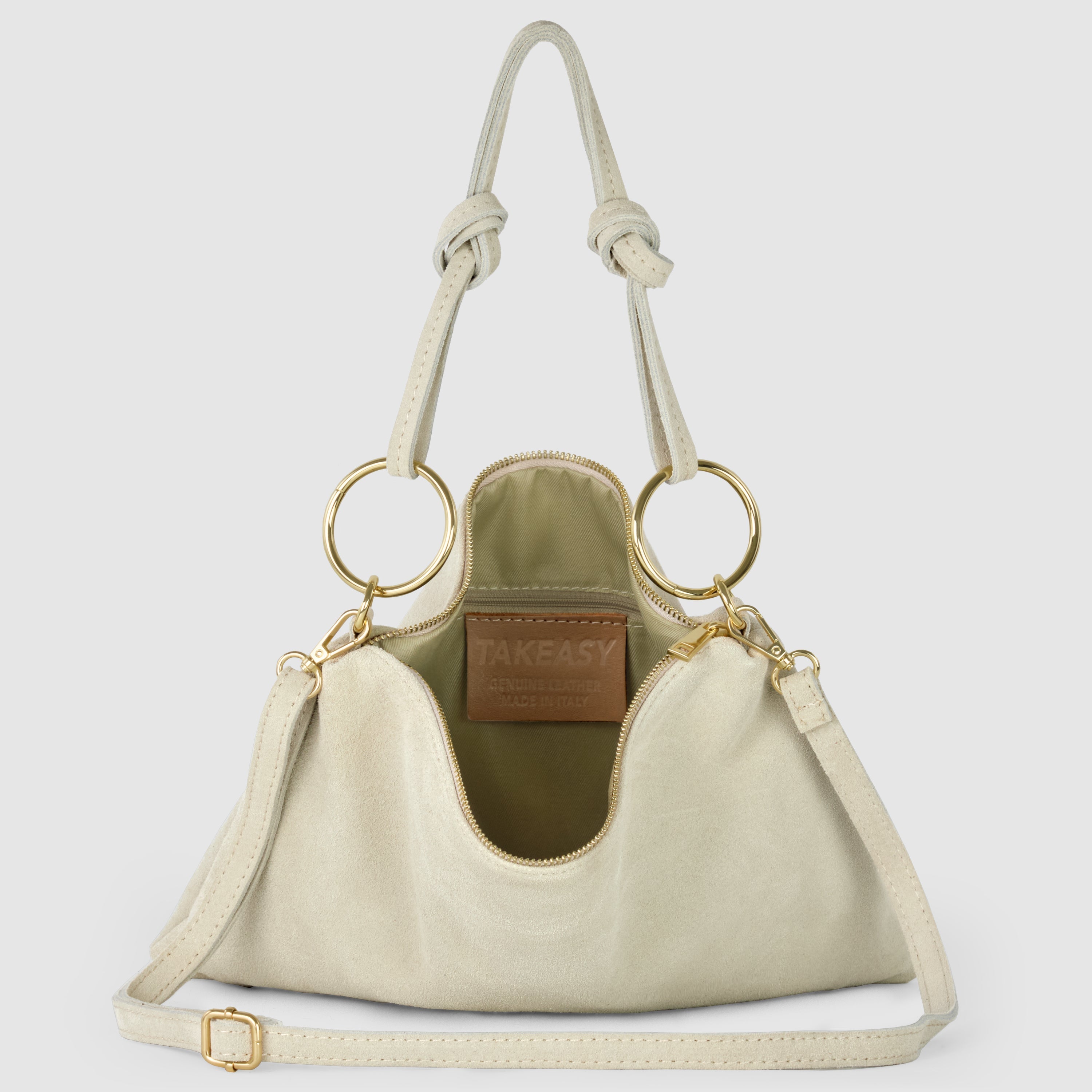 Modena Italian Suede Shoulder Bag