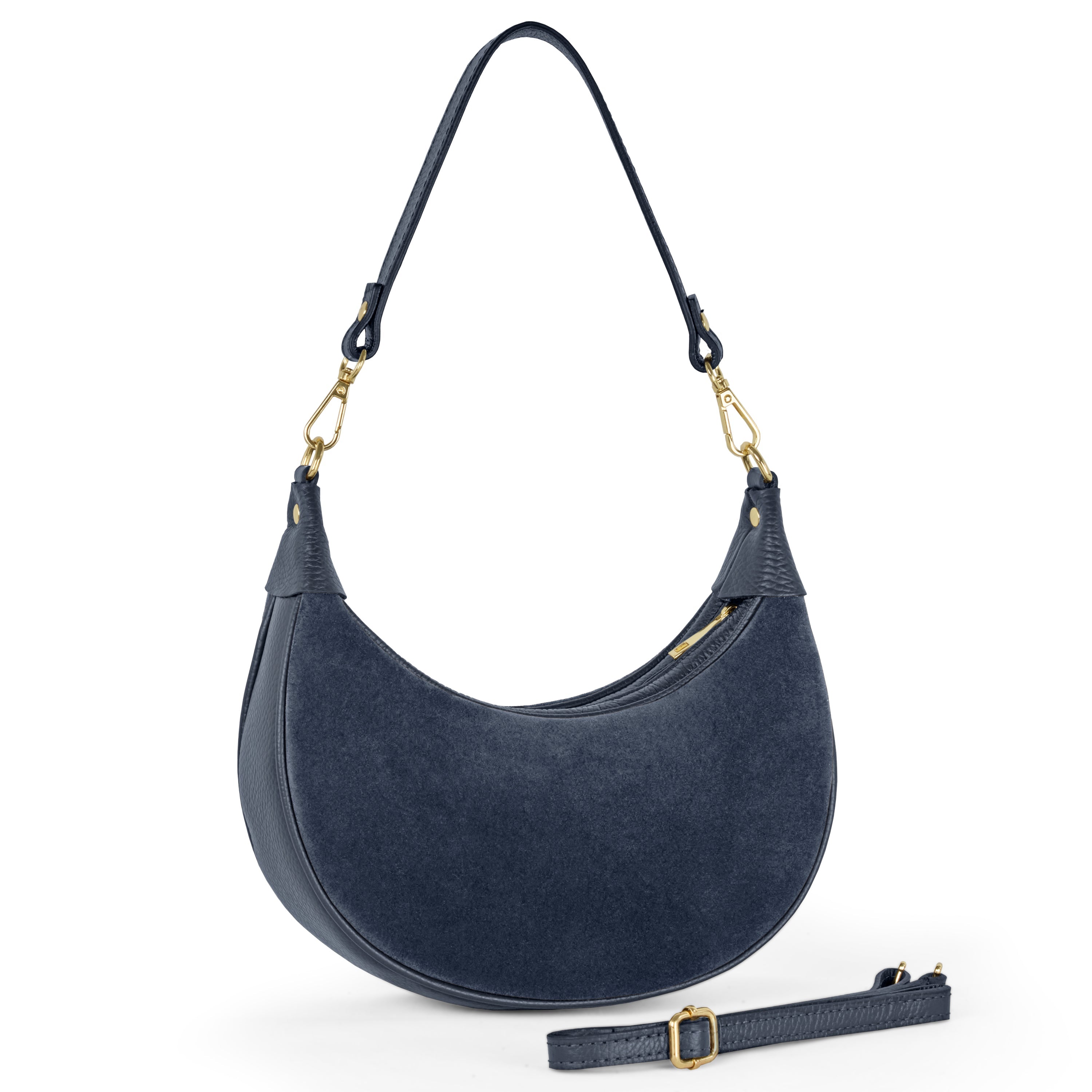 Arezzo Italian Suede & Leather Shoulder Bag