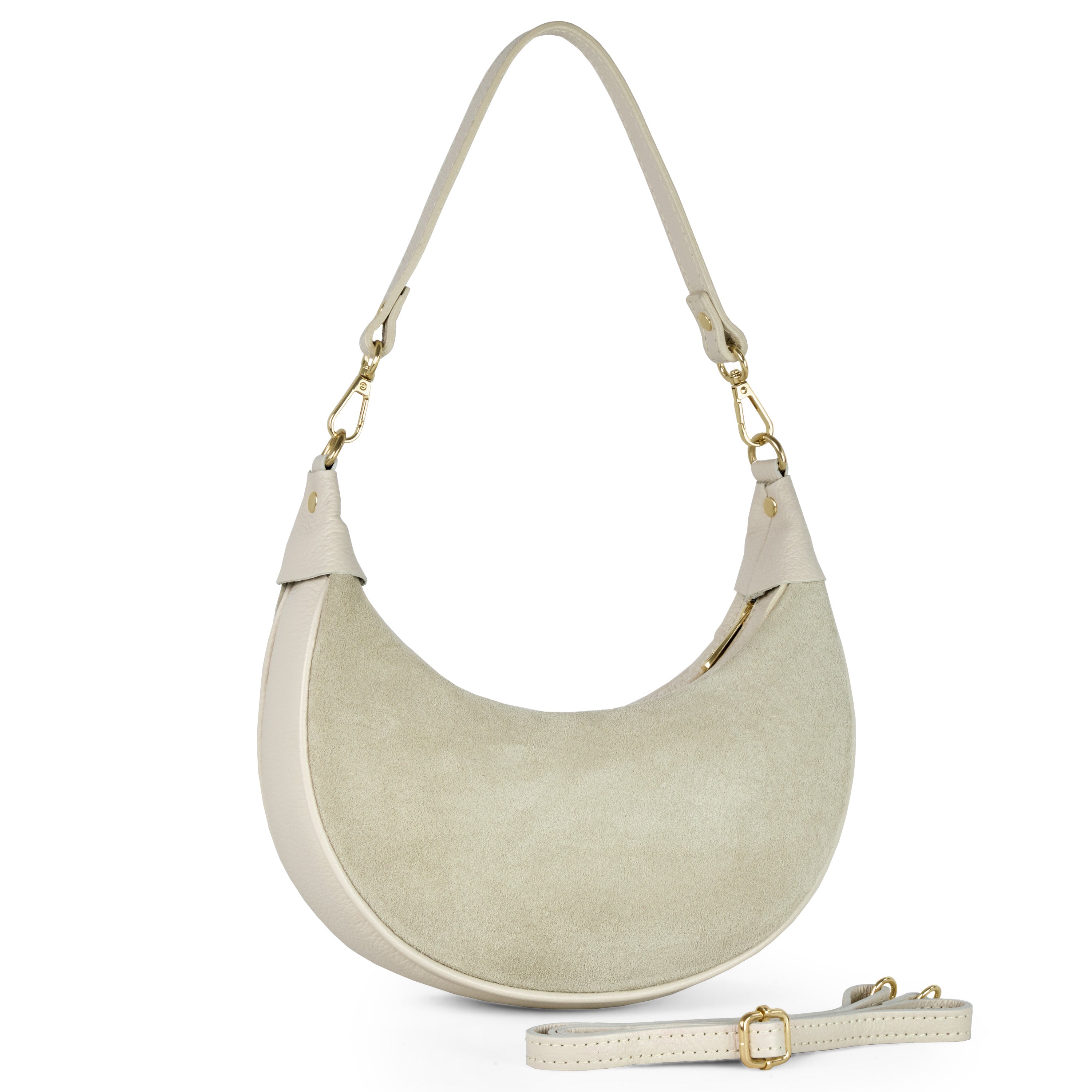 Arezzo Italian Suede & Leather Shoulder Bag